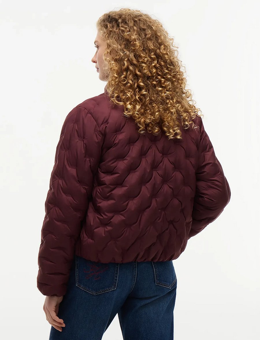 Tommy Hilfiger - LW DOWN FLAG QUILT JACKET - tepitud jakid - deep burgundy - 2