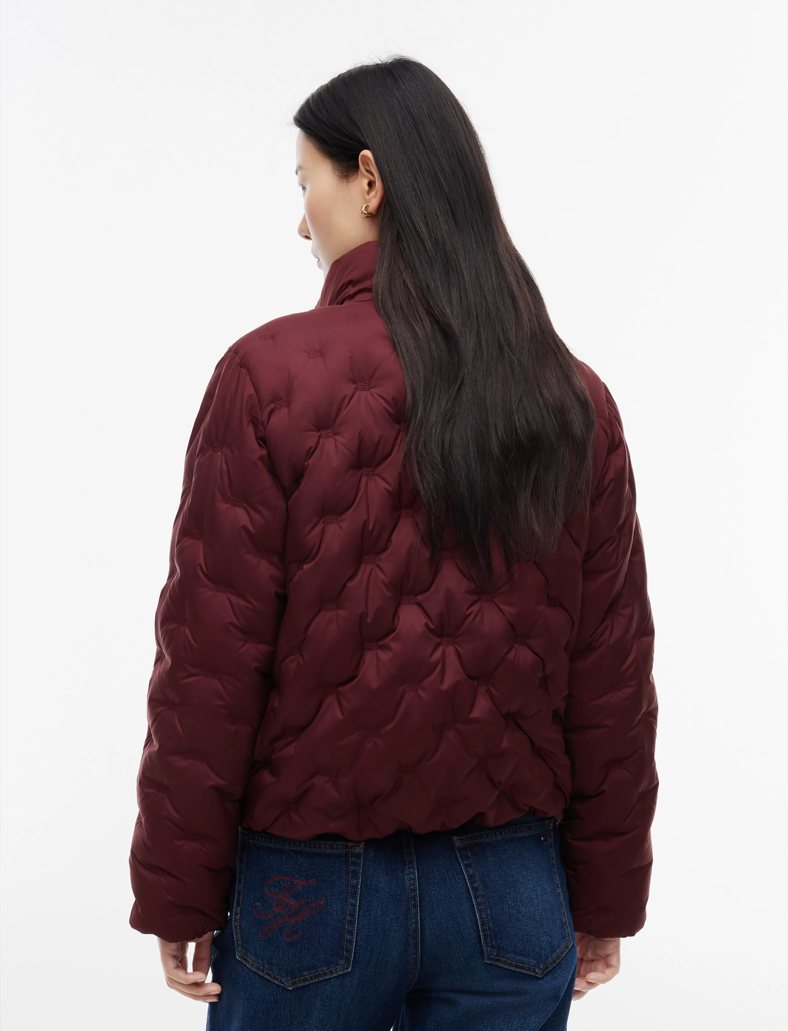 Tommy Hilfiger - LW DOWN FLAG QUILT JACKET - vårjackor - deep burgundy - 2