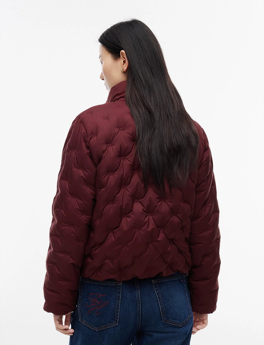 Tommy Hilfiger - LW DOWN FLAG QUILT JACKET - vårjackor - deep burgundy - 2