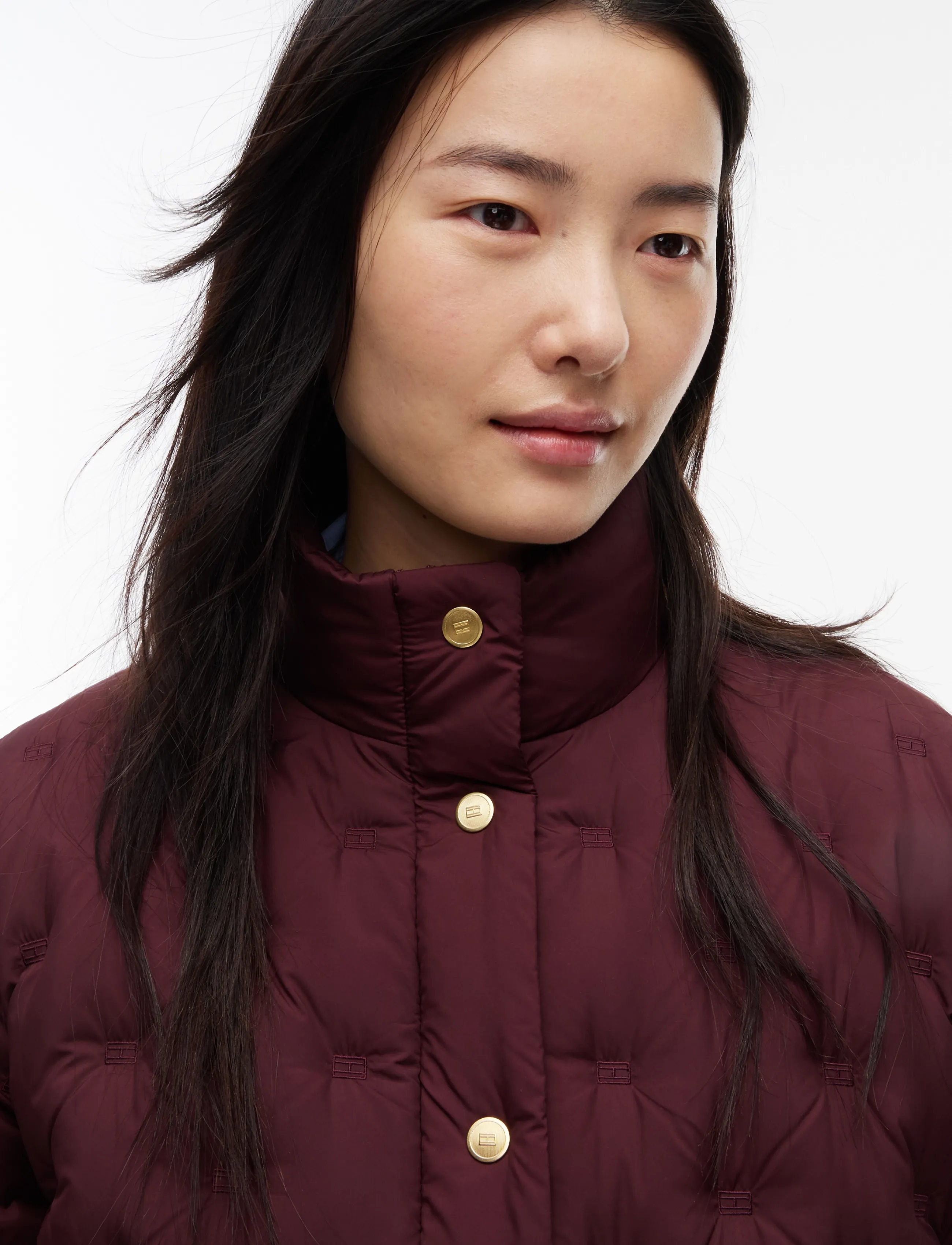 Tommy Hilfiger - LW DOWN FLAG QUILT JACKET - vårjackor - deep burgundy - 3