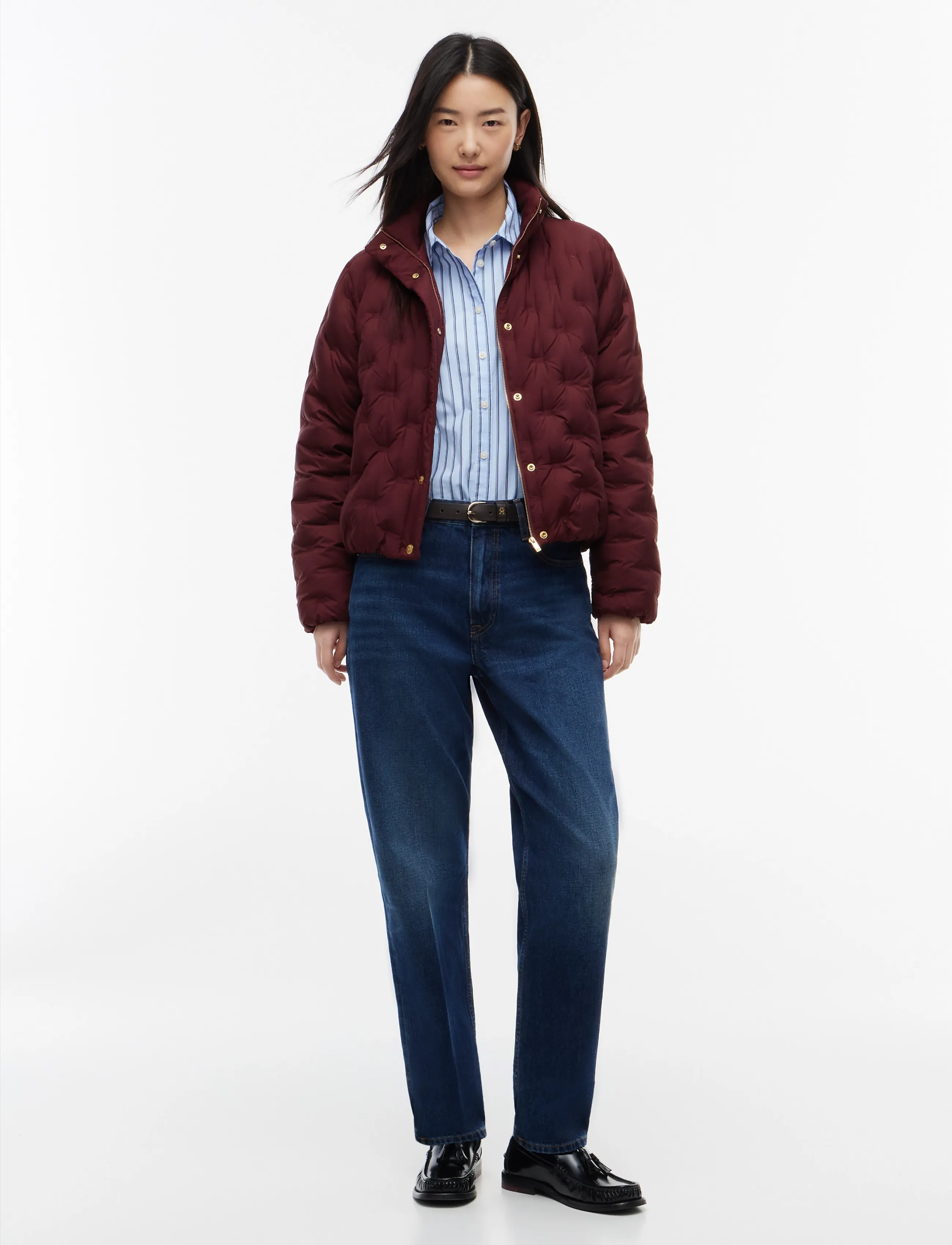 Tommy Hilfiger - LW DOWN FLAG QUILT JACKET - vårjackor - deep burgundy - 4