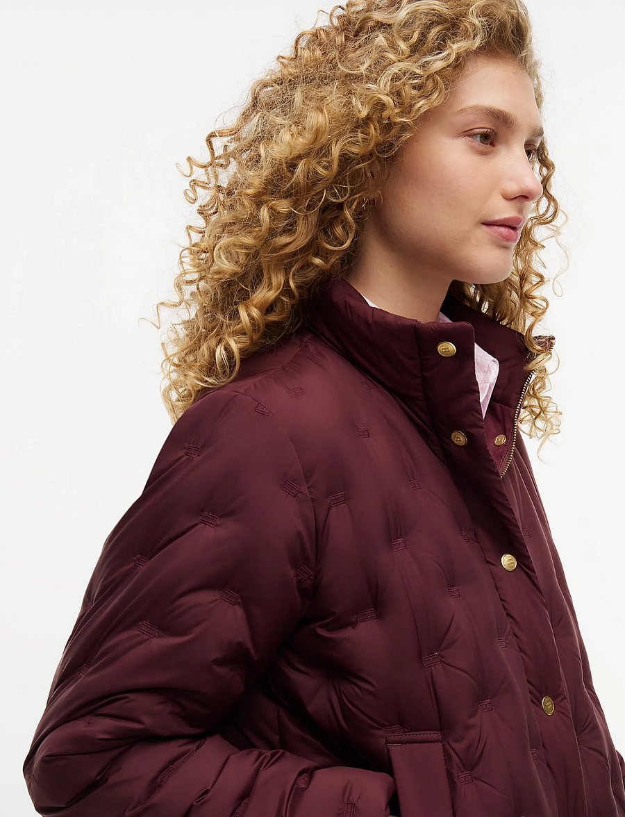 Tommy Hilfiger - LW DOWN FLAG QUILT JACKET - vårjackor - deep burgundy - 5