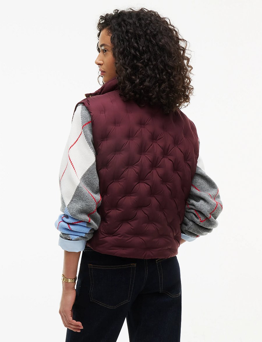 Tommy Hilfiger - LW DOWN FLAG QUILT VEST - frühlingsjacken - deep burgundy - 2