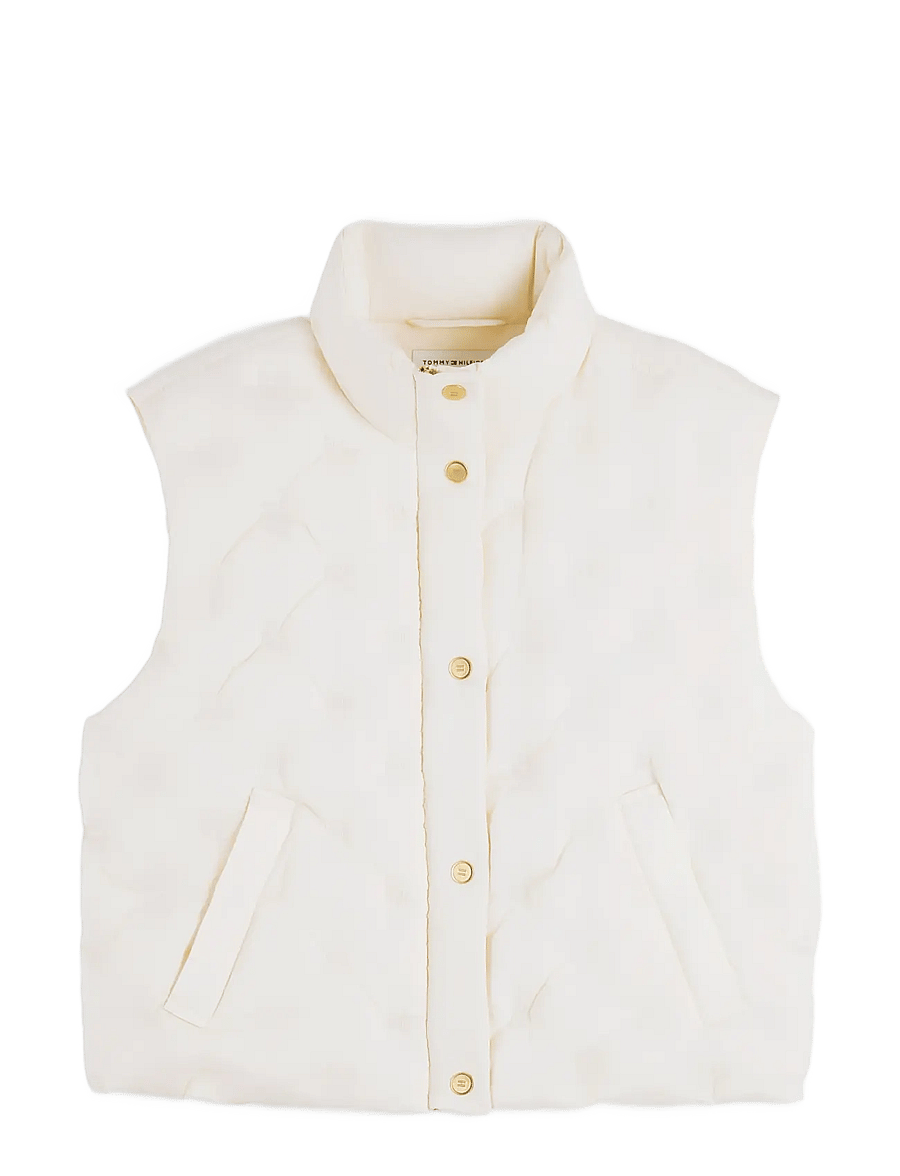 Tommy Hilfiger - LW DOWN FLAG QUILT VEST - vårjackor - rich cream - 1