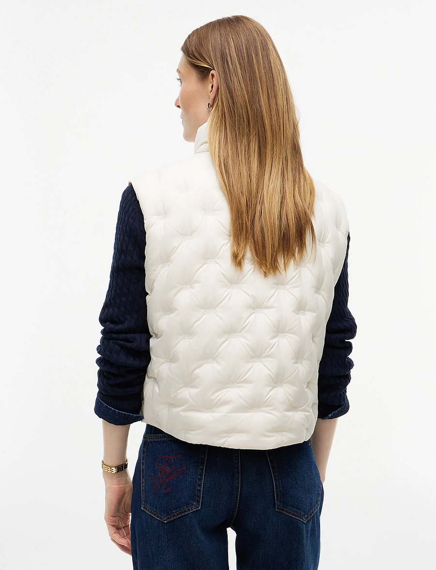Tommy Hilfiger - LW DOWN FLAG QUILT VEST - vårjackor - rich cream - 2