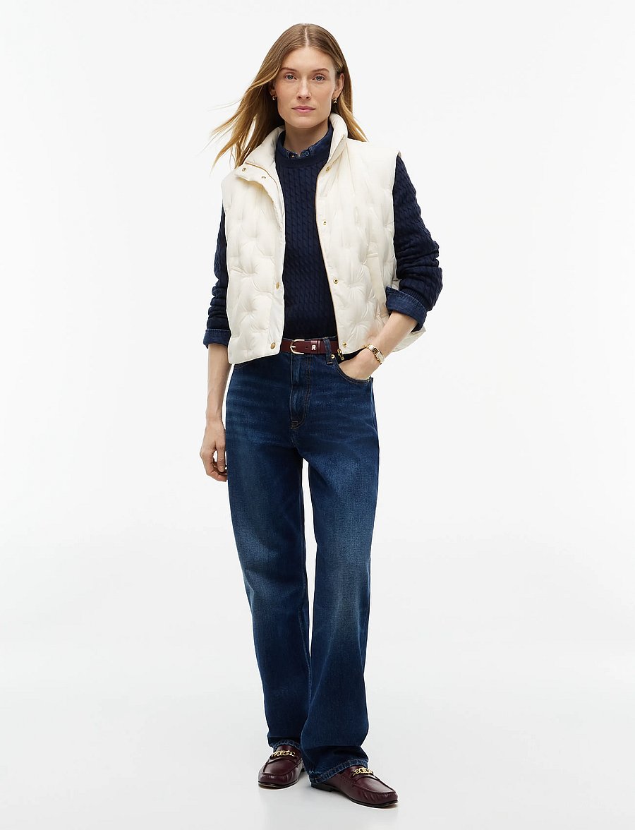 Tommy Hilfiger - LW DOWN FLAG QUILT VEST - vårjackor - rich cream - 4
