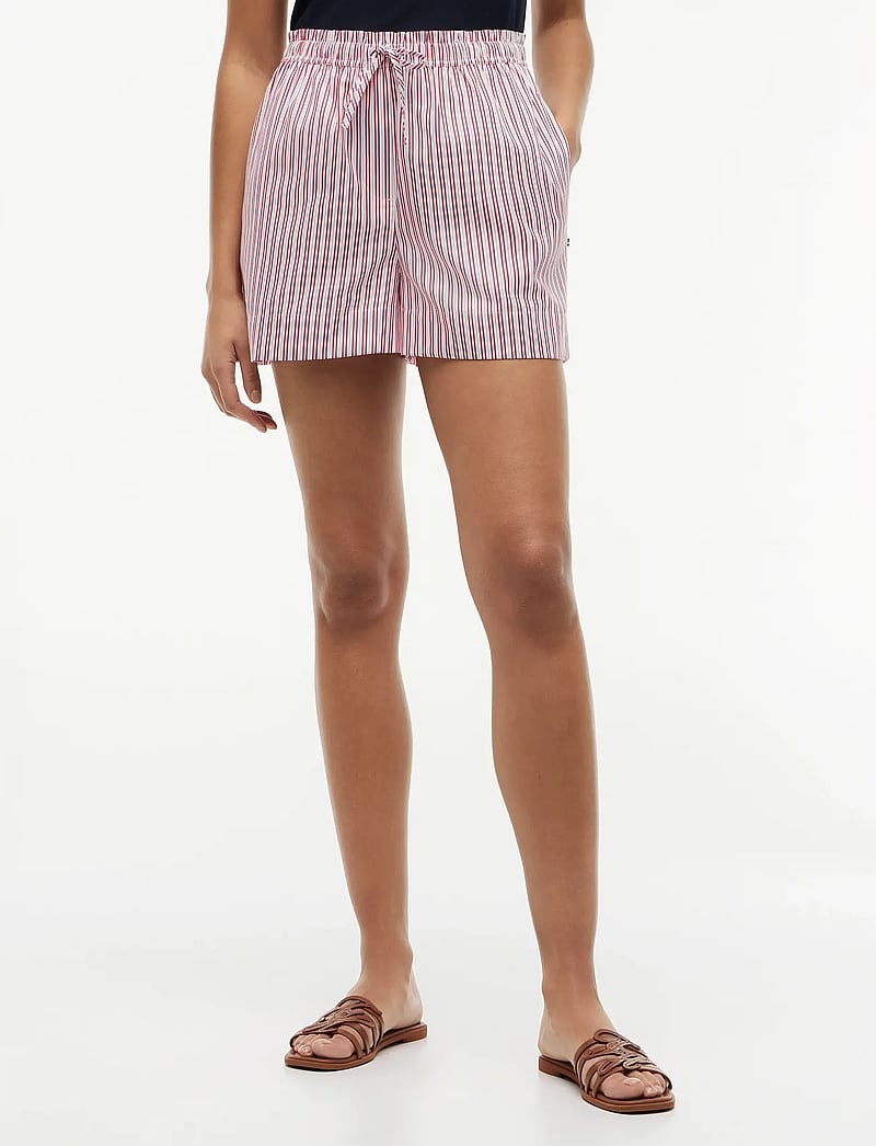 Tommy Hilfiger - SUMMER POPLIN PULL ON SHORTS - casual shorts - rwb summer stripe - 0