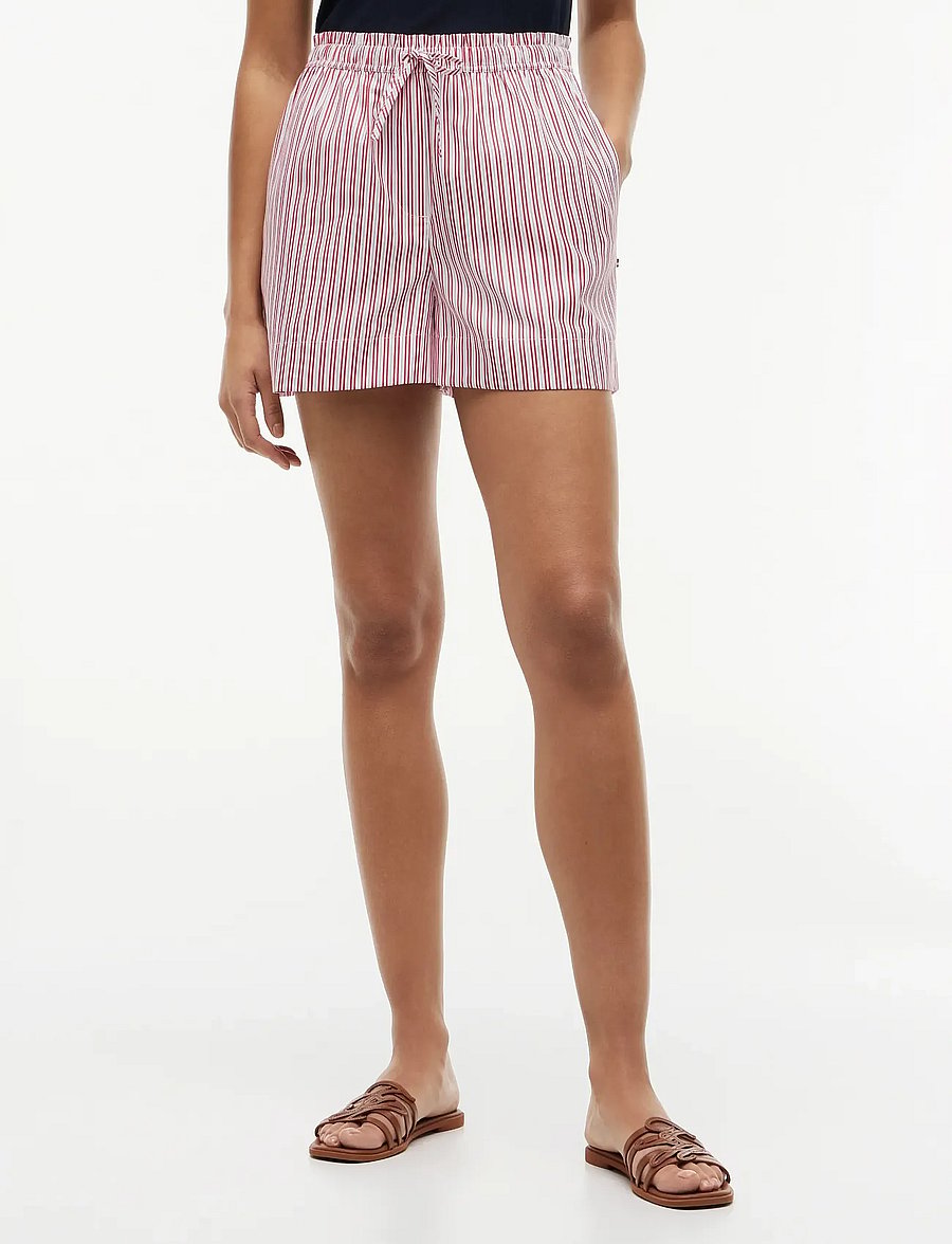 Tommy Hilfiger - SUMMER POPLIN PULL ON SHORTS - freizeitshorts - rwb summer stripe - 0