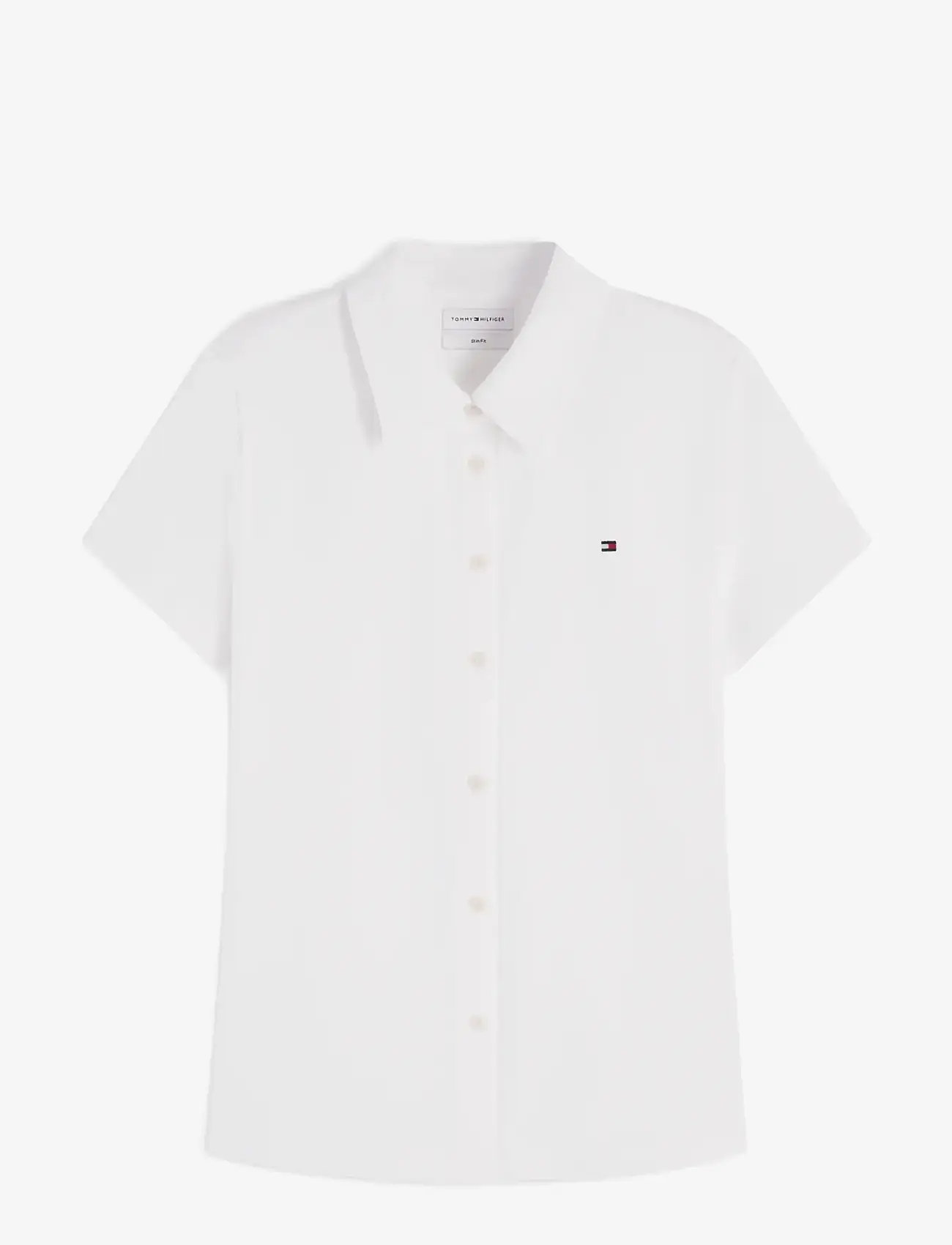 Tommy Hilfiger - 1985 SLIM PIQUE BTN DOWN SS - kortærmede skjorter - ecru - 1