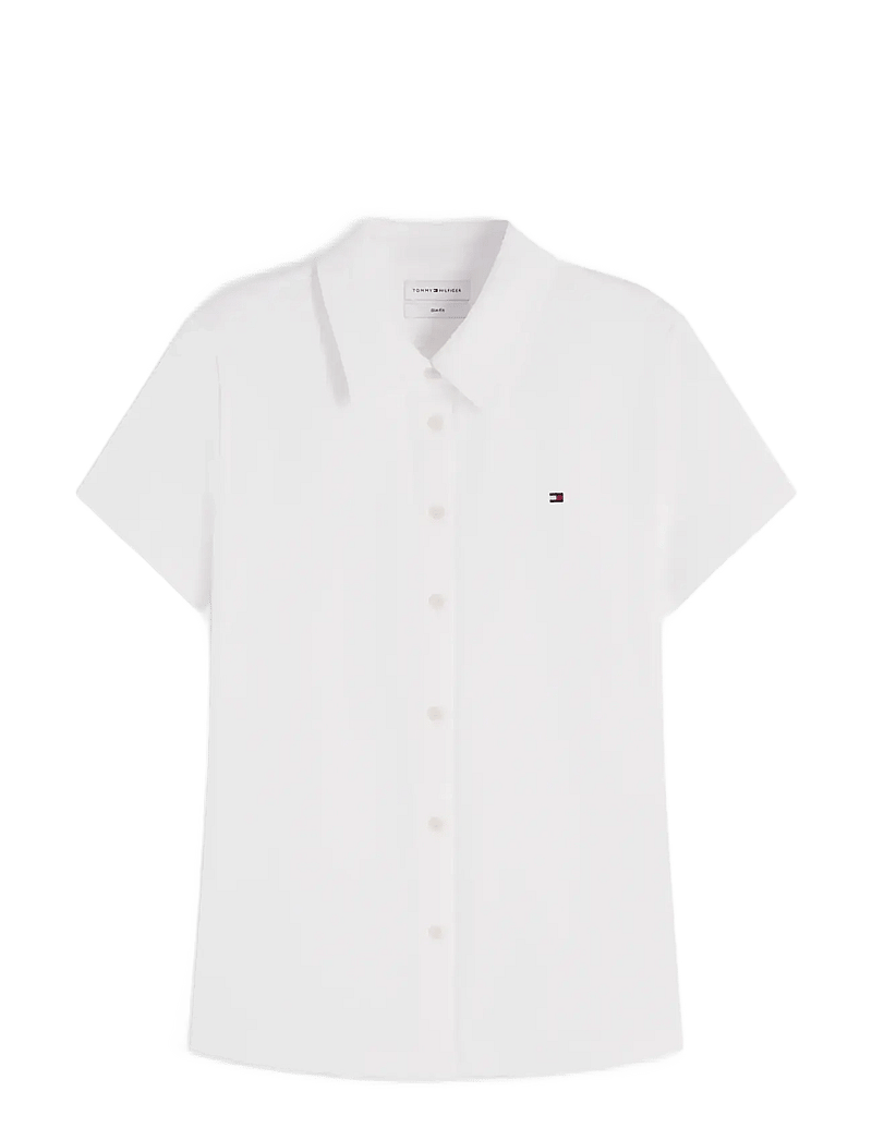 Tommy Hilfiger - 1985 SLIM PIQUE BTN DOWN SS - kortærmede skjorter - ecru - 1
