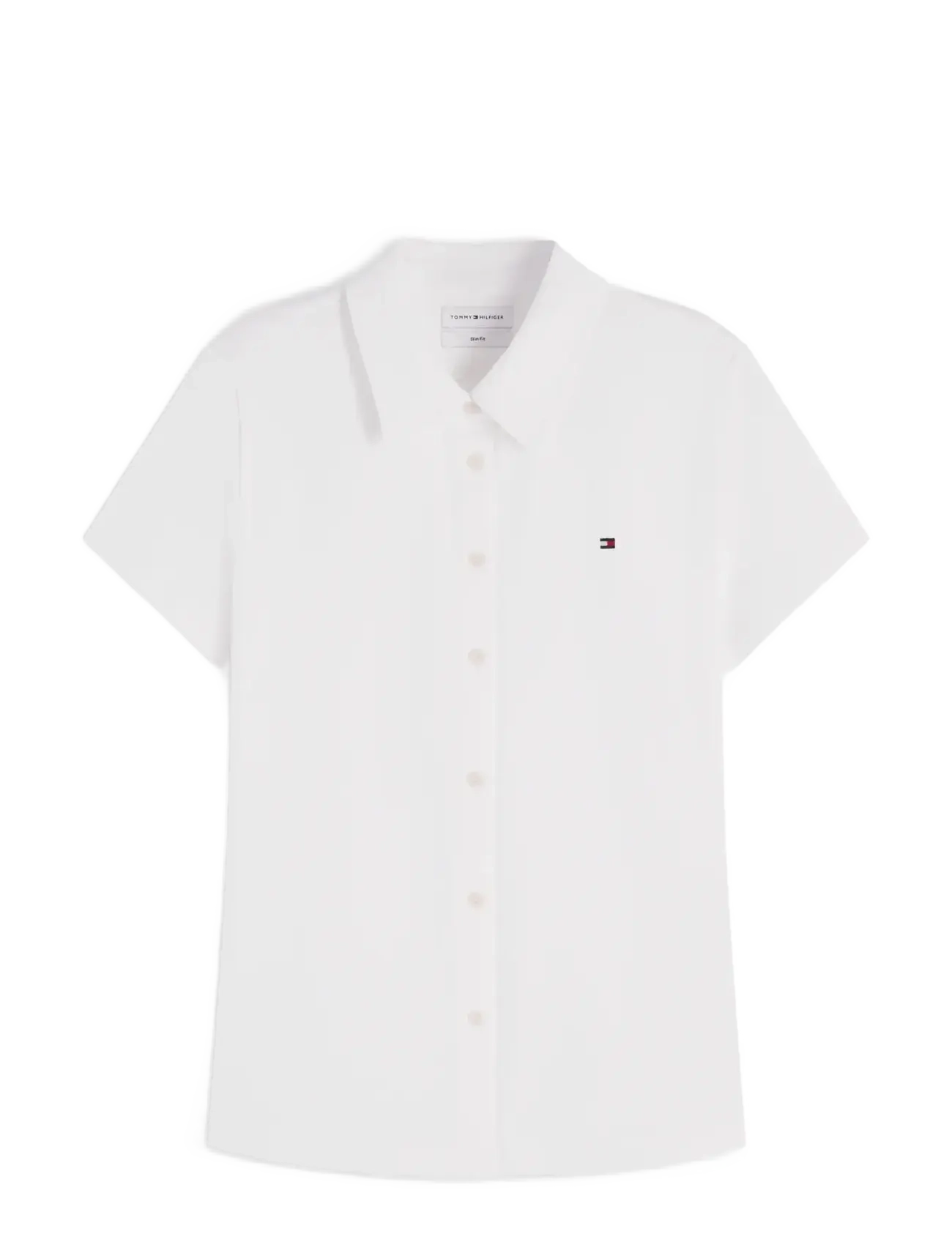 Tommy Hilfiger 1985 SLIM PIQUE BTN DOWN SS - Hverdags stil - ECRU / white