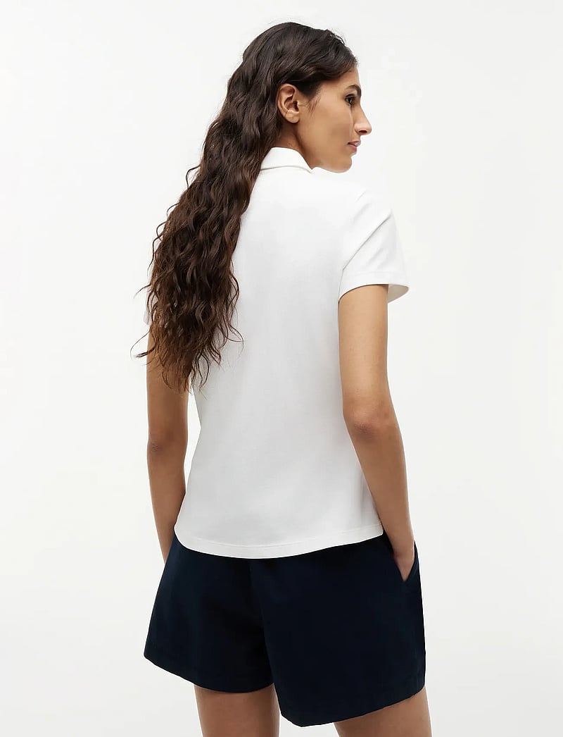 Tommy Hilfiger - 1985 SLIM PIQUE BTN DOWN SS - kortærmede skjorter - ecru - 2