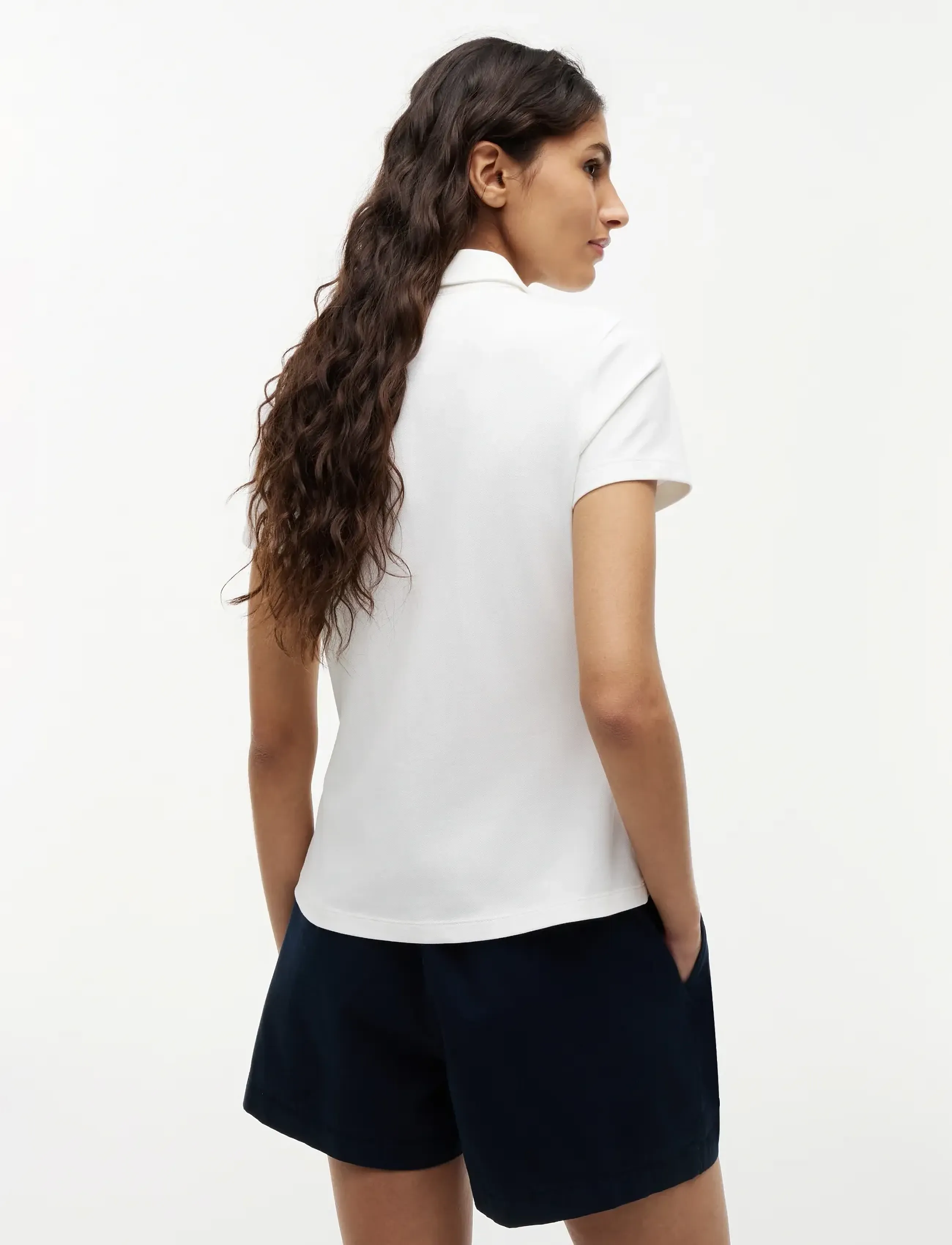 Tommy Hilfiger - 1985 SLIM PIQUE BTN DOWN SS - kortærmede skjorter - ecru - 2
