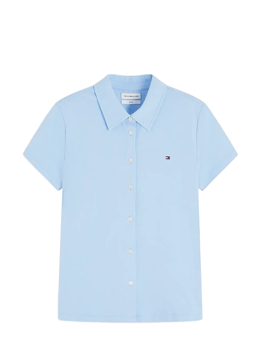 Tommy Hilfiger - 1985 SLIM PIQUE BTN DOWN SS - lyhythihaiset kauluspaidat - vessel blue - 1