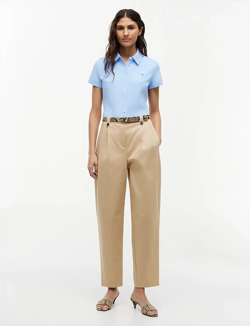 Tommy Hilfiger - 1985 SLIM PIQUE BTN DOWN SS - kortærmede skjorter - vessel blue - 4
