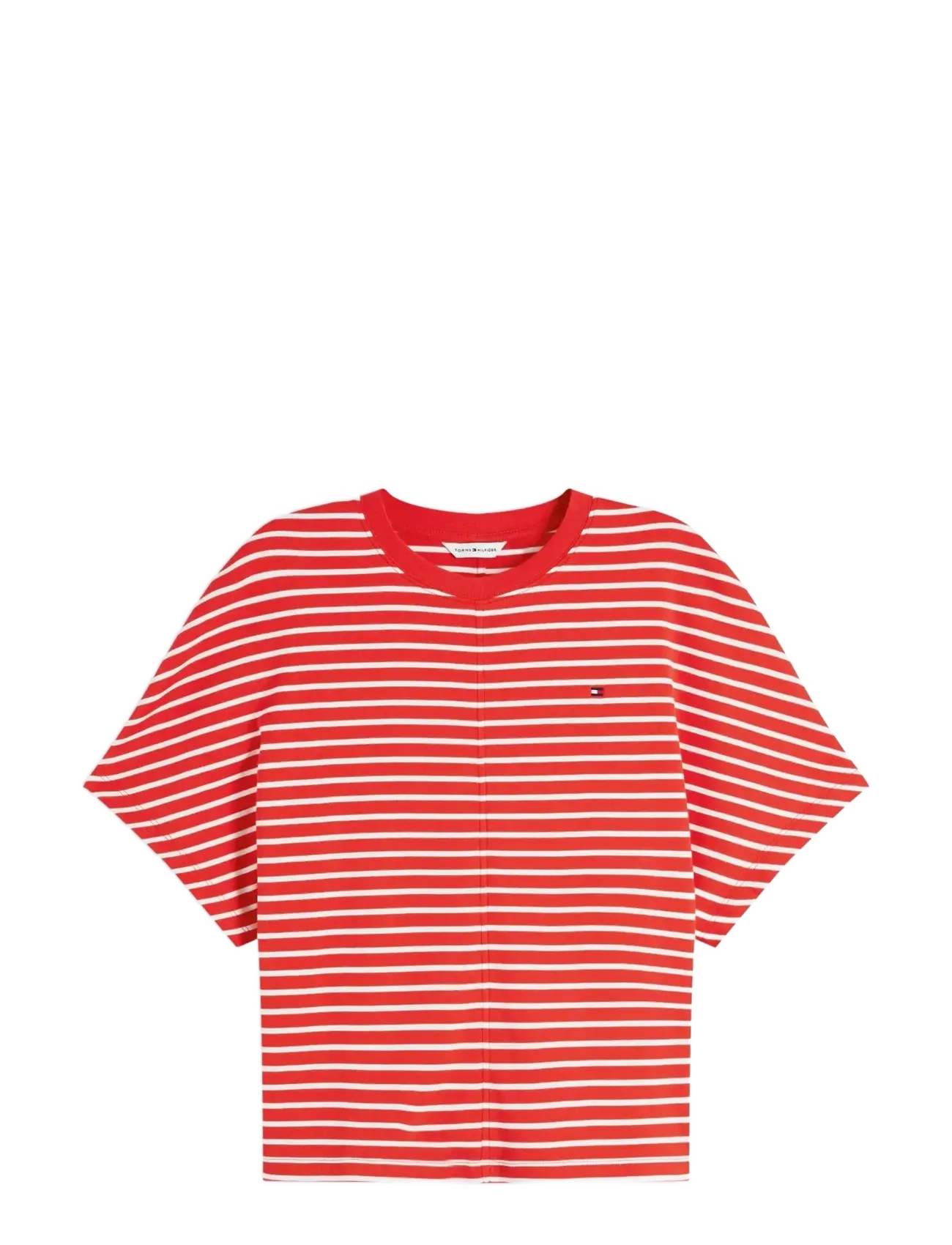 Tommy Hilfiger CODY REG BATWING C-NK SS TEE - Nyheder - BRETON FIRE RED   ECRU STP / red