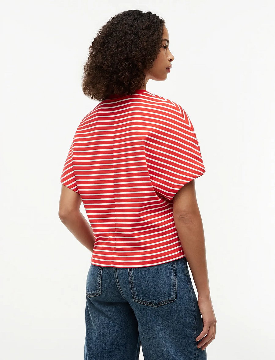 Tommy Hilfiger - CODY REG BATWING C-NK SS TEE - t-särgid - breton fire red ecru stp - 2