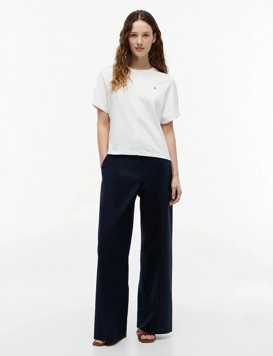 Tommy Hilfiger - CODY REG BATWING C-NK SS TEE - t-shirts - ecru - 4