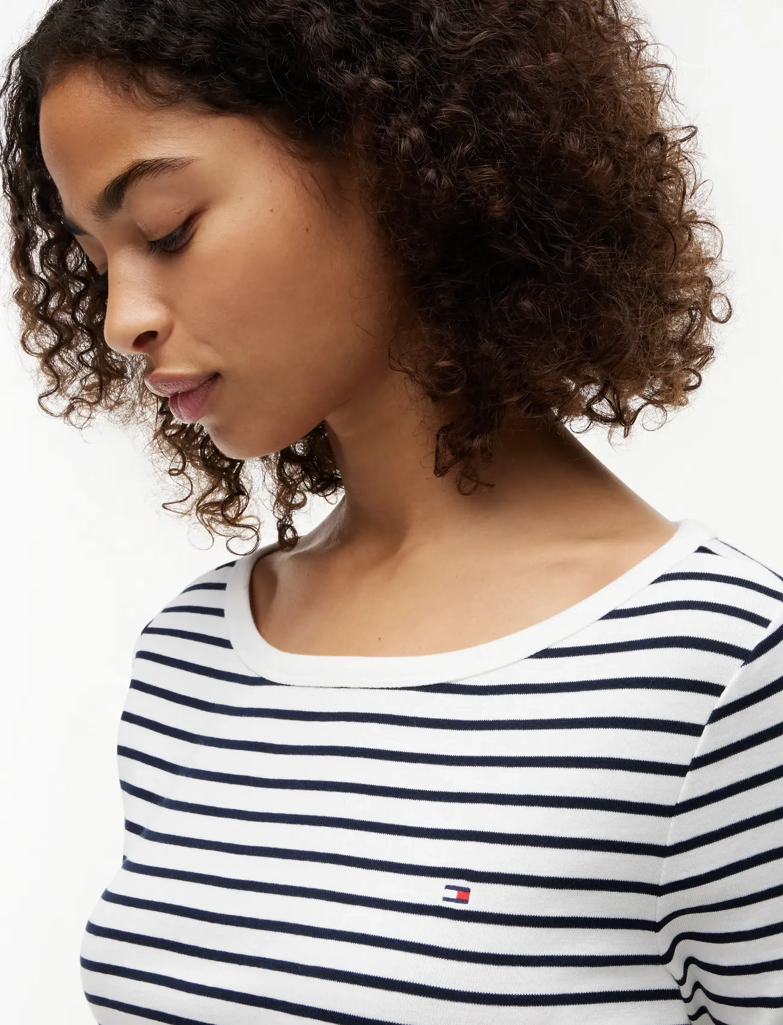 Tommy Hilfiger - CODY BOAT-NK 3/4 SLV TEE - langærmede toppe - breton stripe ecru dark night navy - 3