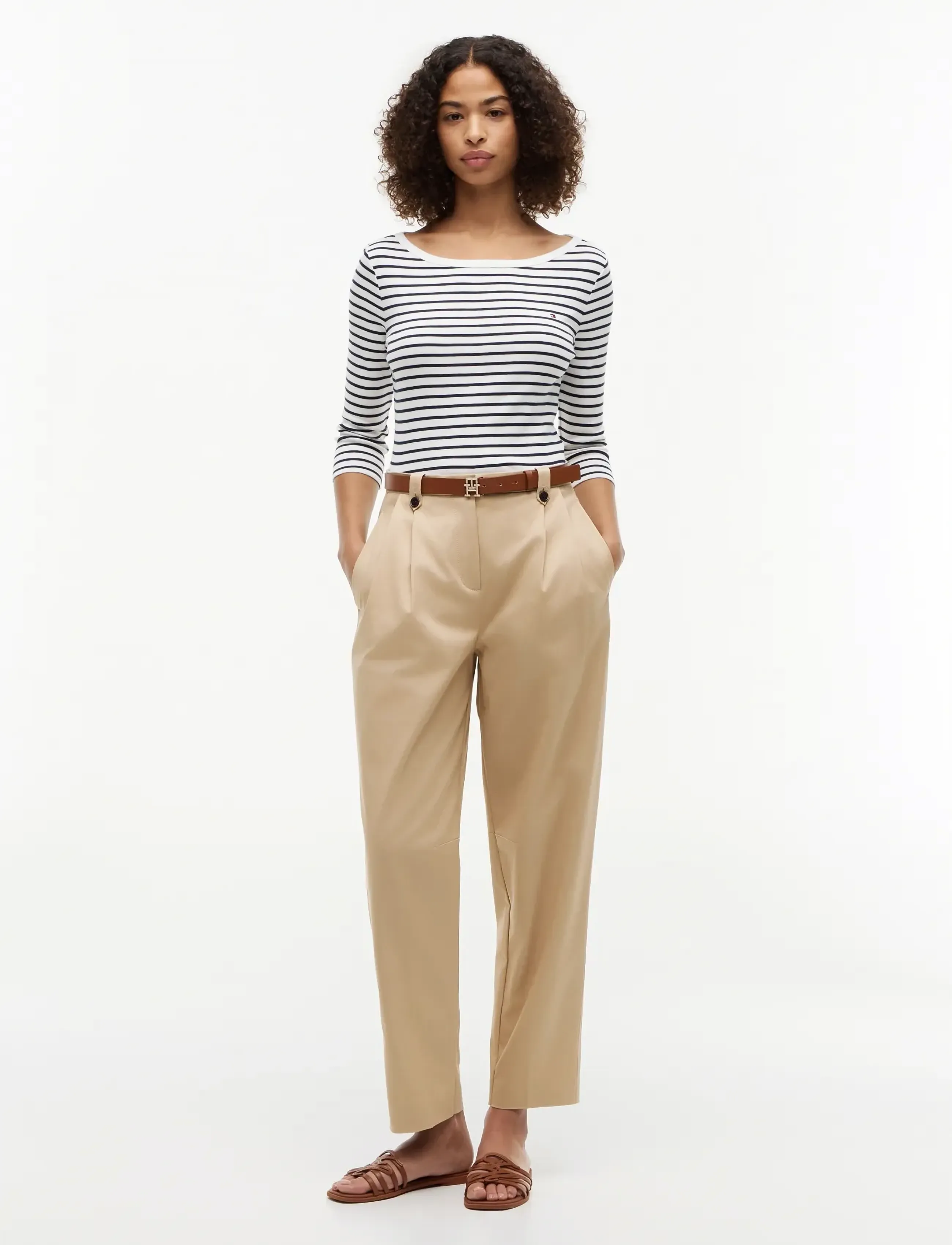 Tommy Hilfiger - CODY BOAT-NK 3/4 SLV TEE - langærmede toppe - breton stripe ecru dark night navy - 4