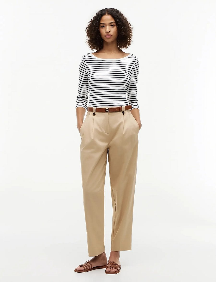 Tommy Hilfiger - CODY BOAT-NK 3/4 SLV TEE - langærmede toppe - breton stripe ecru dark night navy - 4