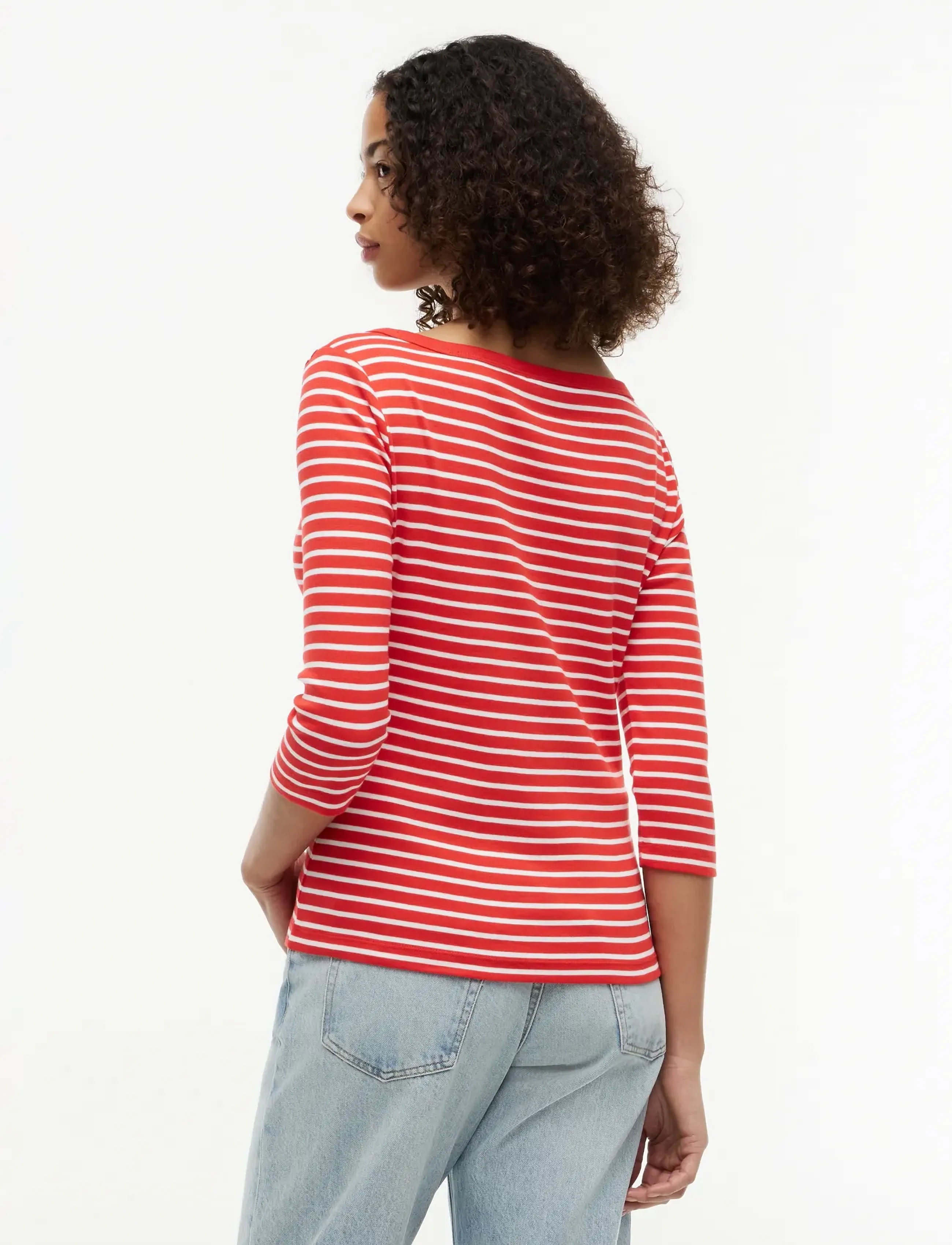 Tommy Hilfiger - CODY BOAT-NK 3/4 SLV TEE - langærmede toppe - breton fire red   ecru stp - 2