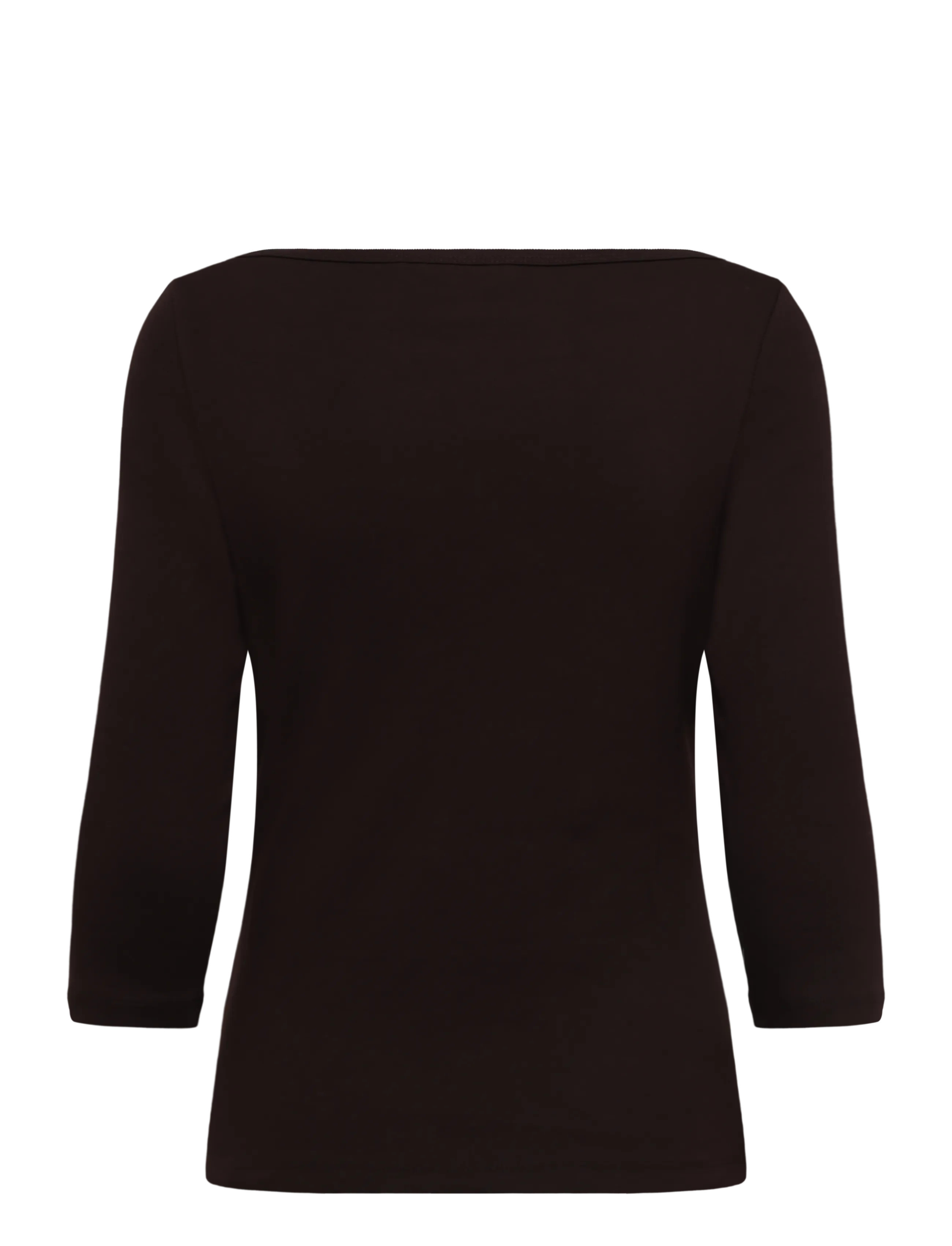 Tommy Hilfiger - CODY BOAT-NK 3/4 SLV TEE - långärmade toppar - chocolate - 2