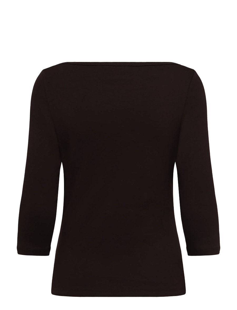 Tommy Hilfiger - CODY BOAT-NK 3/4 SLV TEE - långärmade toppar - chocolate - 2