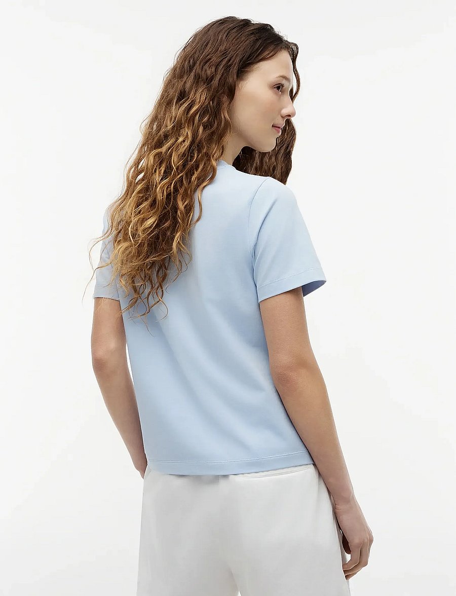 Tommy Hilfiger - TH SCRIPT REG C-NK SS TEE - t-shirts - breezy blue - 2