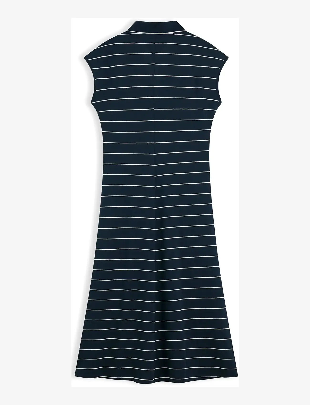 Tommy Hilfiger - LYOCELL PQ HENLEY MIDI POLO DRS - midi kjoler - fine stp dark night navy   white - 2
