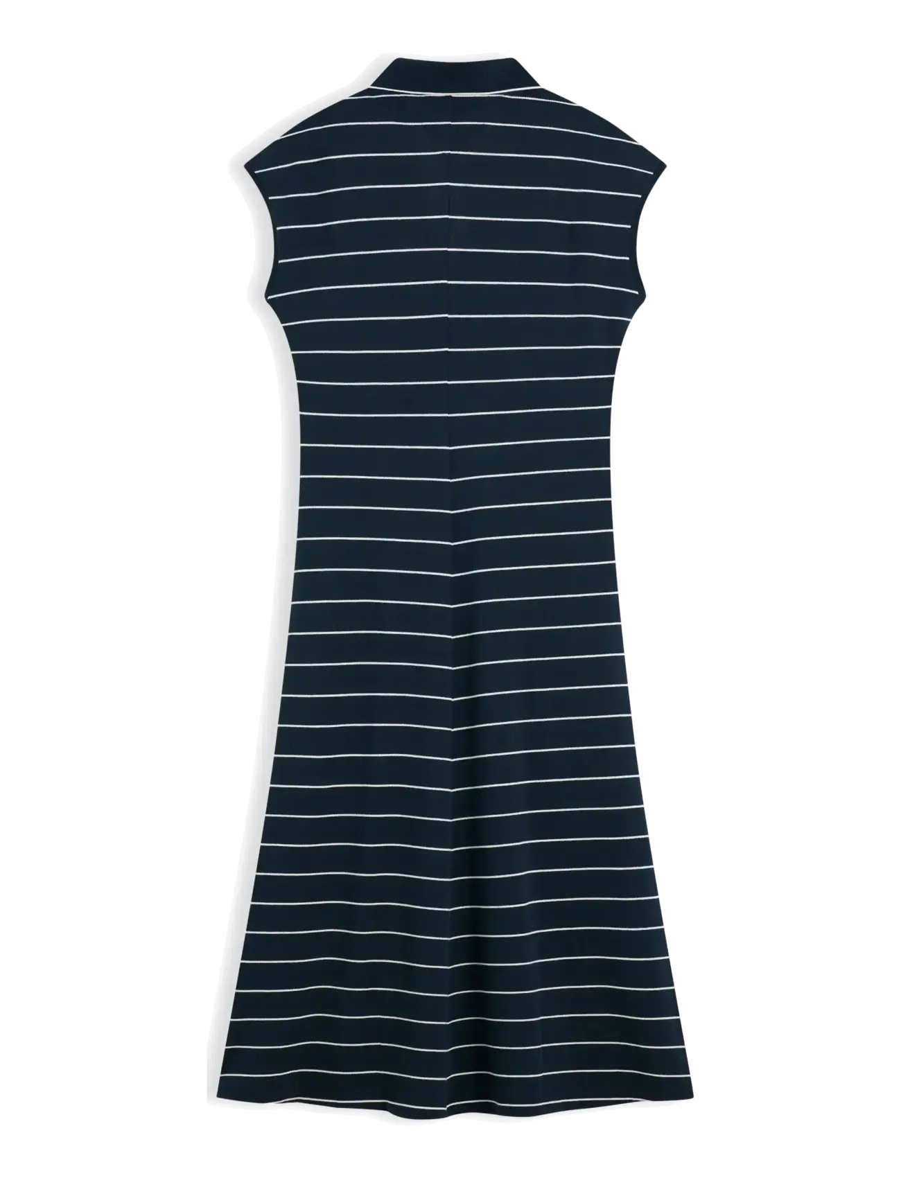 Tommy Hilfiger - LYOCELL PQ HENLEY MIDI POLO DRS - midikleider - fine stp dark night navy   white - 2