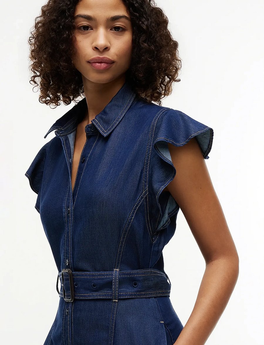 Tommy Hilfiger - VOLANT F&F MIDI DRESS LENY SS - robes chemises - leny - 3