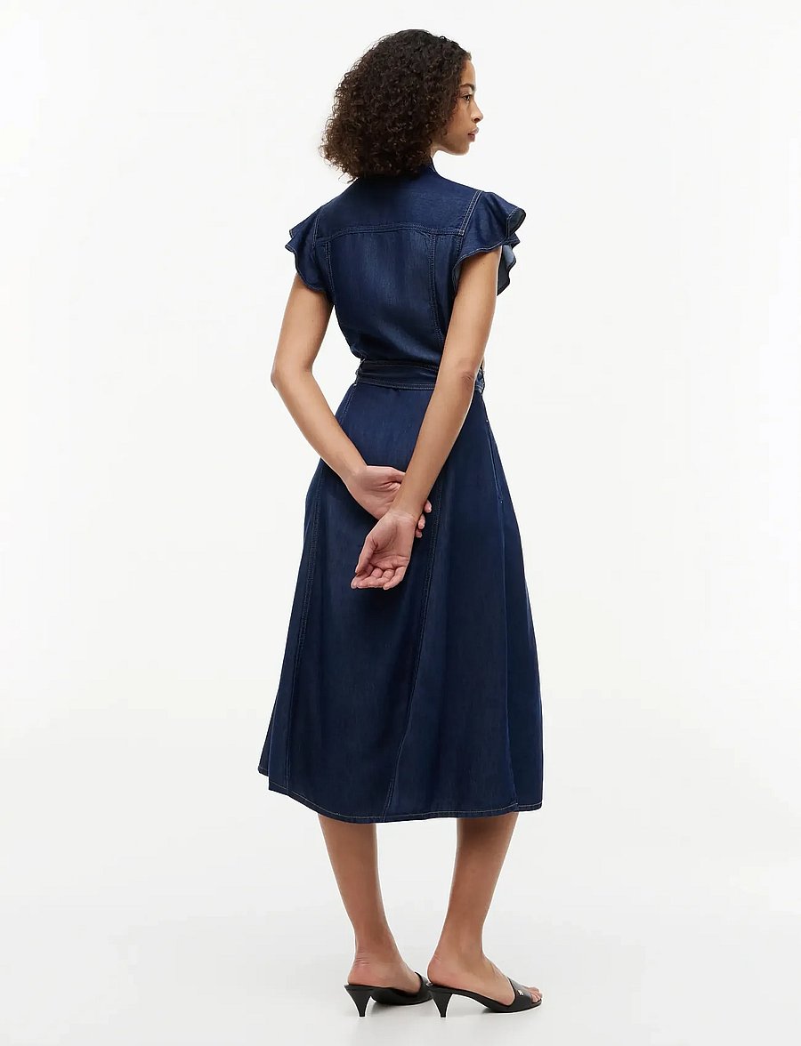 Tommy Hilfiger - VOLANT F&F MIDI DRESS LENY SS - robes chemises - leny - 5