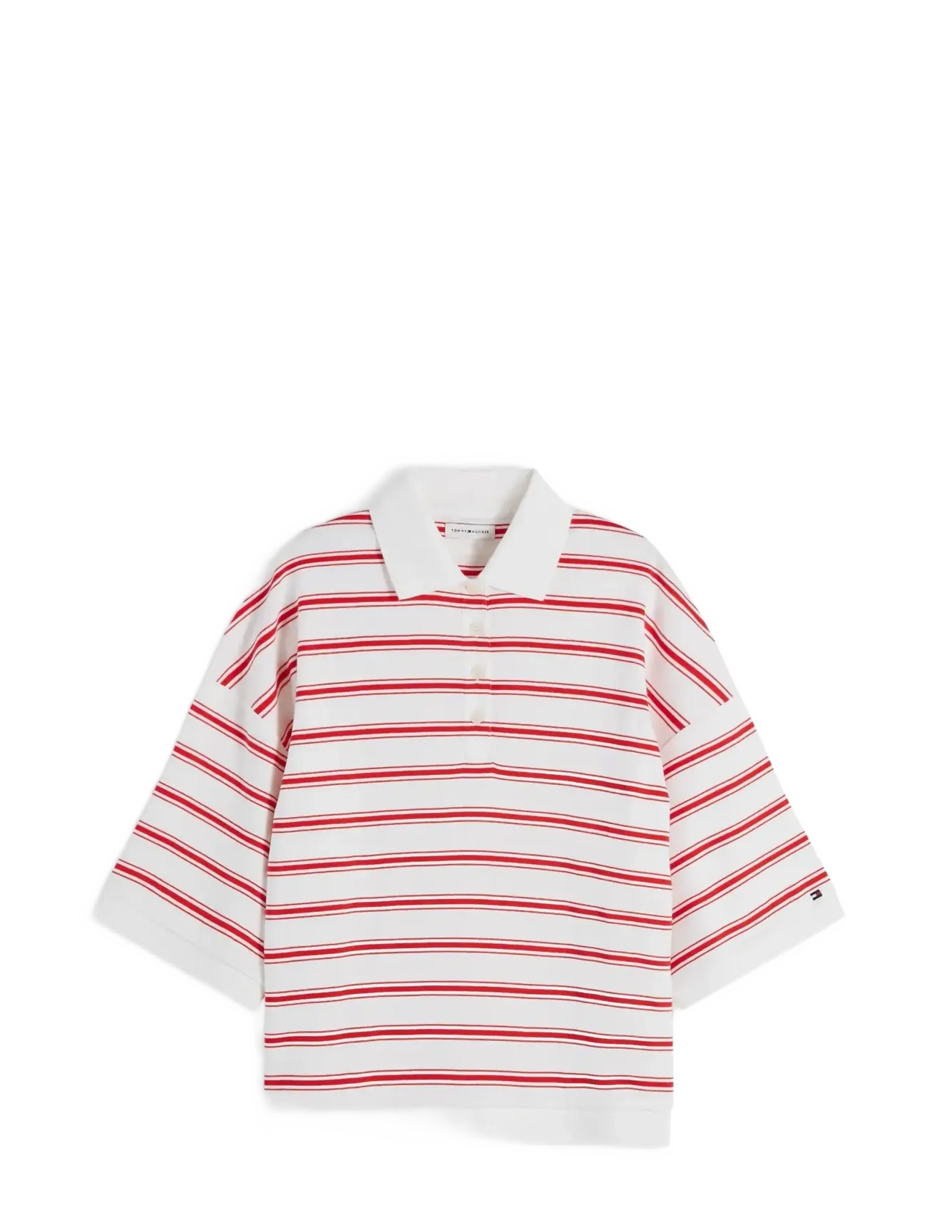 TOMMY HILFIGER Multistp Oversized Ss Polo Patterned - M - Damen
