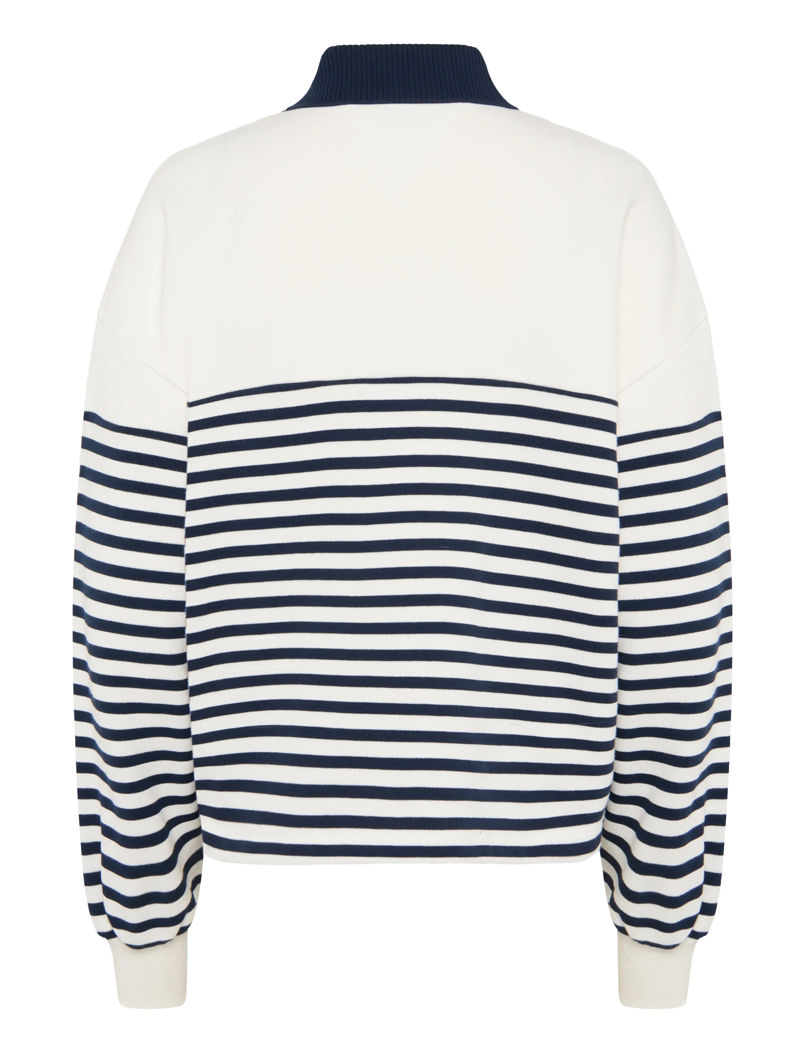 Tommy Hilfiger - TH ROUNDAL COLLAR SWTSHT - wide strp ecru   dark night navy - 1