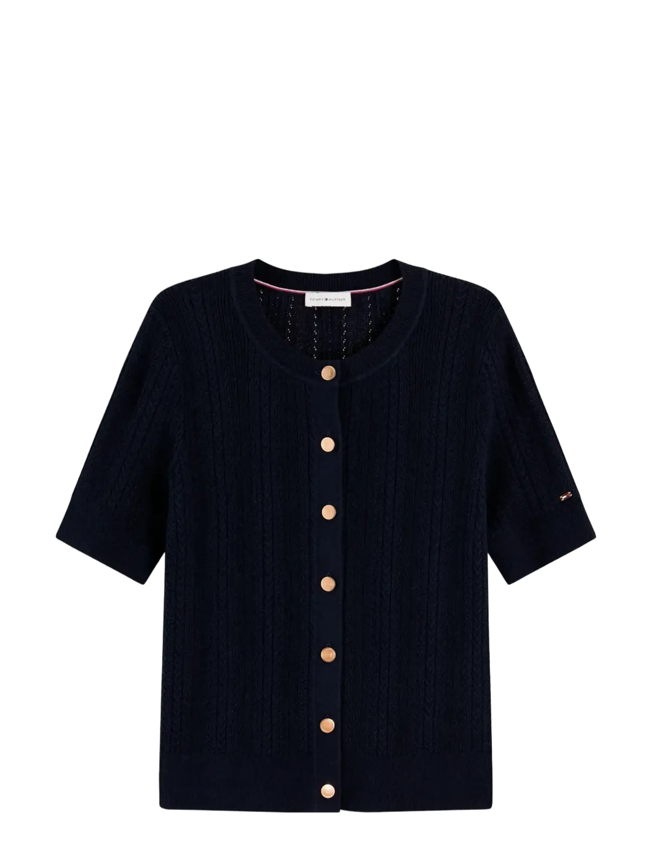 Tommy Hilfiger SUMMER CABLE C NK CARDI S/S - Transitional Layering - DARK NIGHT NAVY / navy