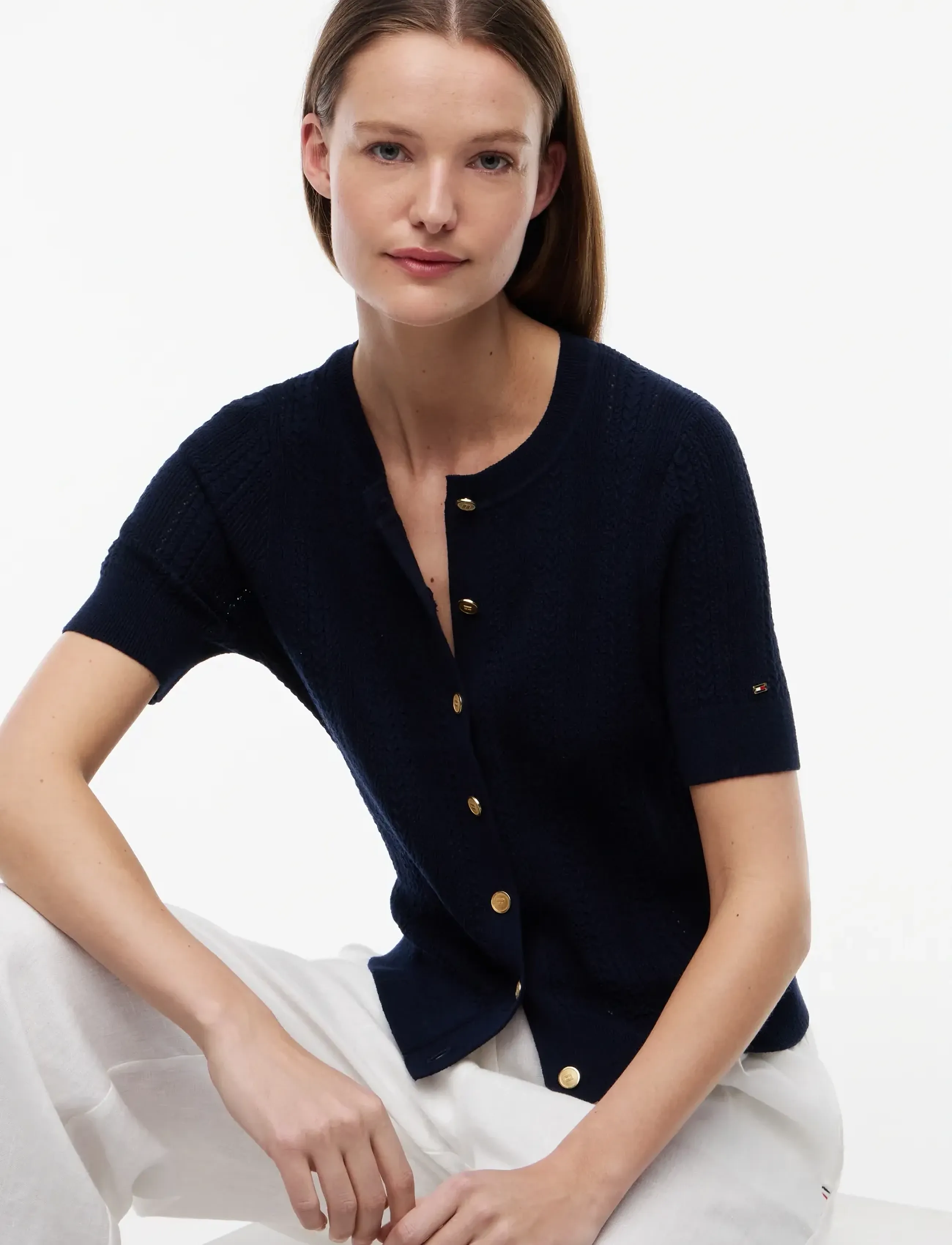 Summer Cable C Nk Cardi S/S 3