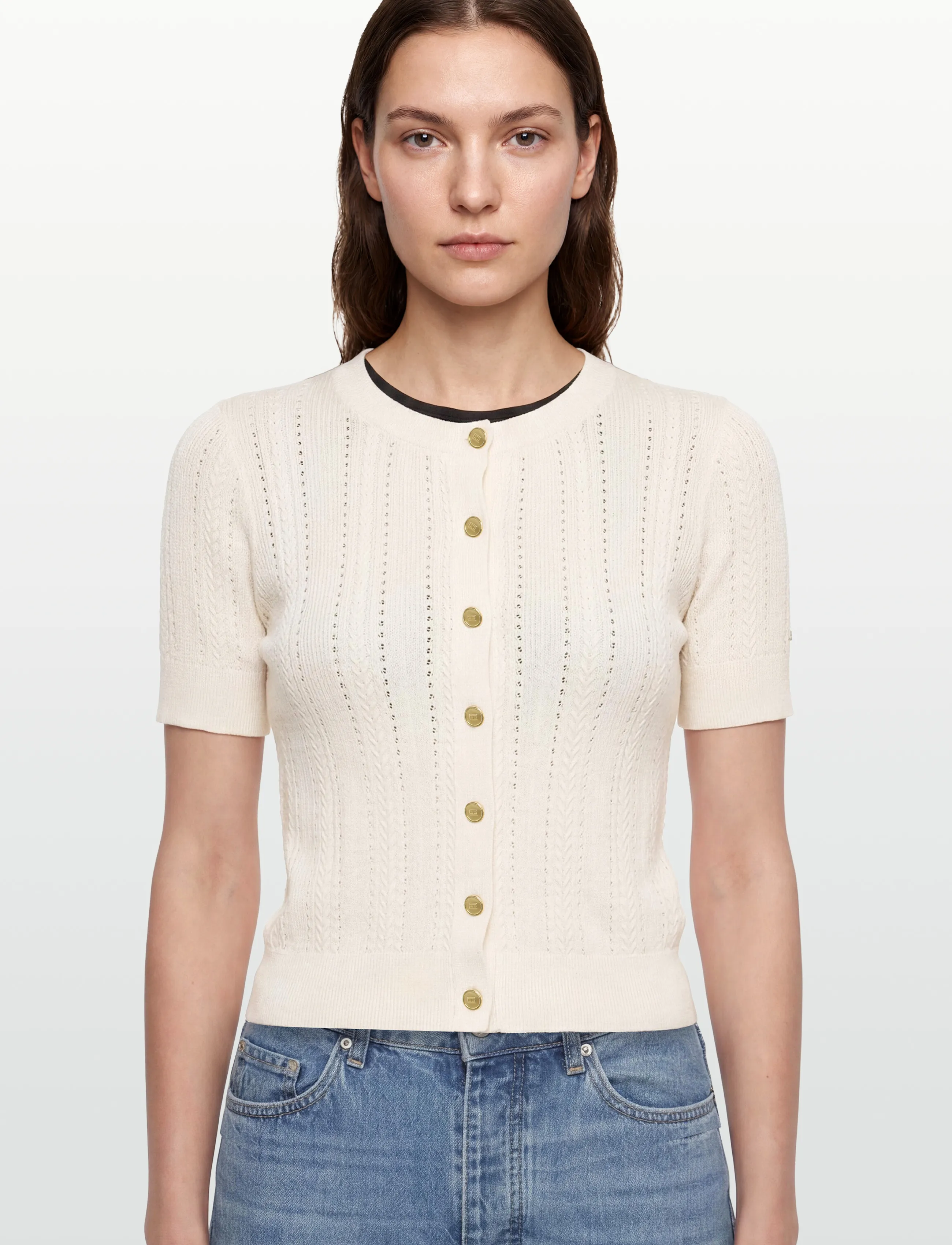 Summer Cable C Nk Cardi S/S 2