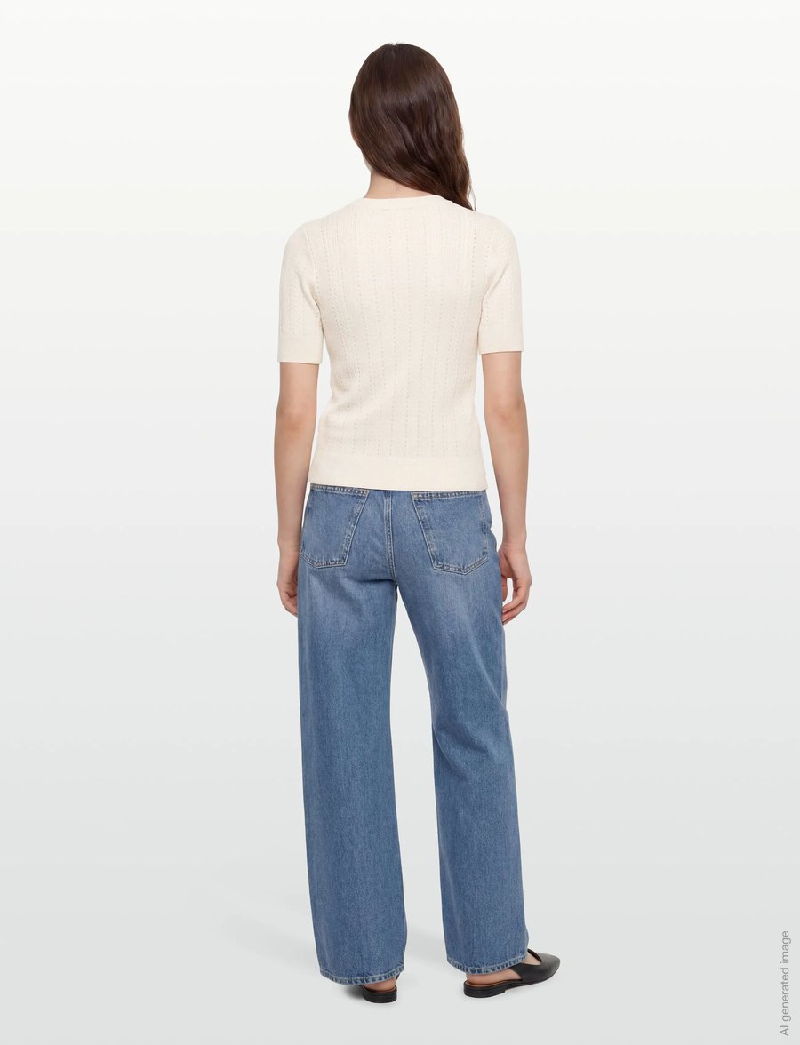 Tommy Hilfiger - SUMMER CABLE C NK CARDI S/S - swetry rozpinane - ivory petal - 4