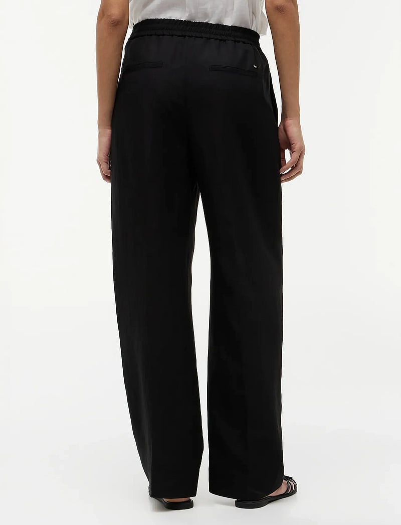Tommy Hilfiger - SUMMER LOYCELL LOOSE STR PANT - leinenhosen - black - 2