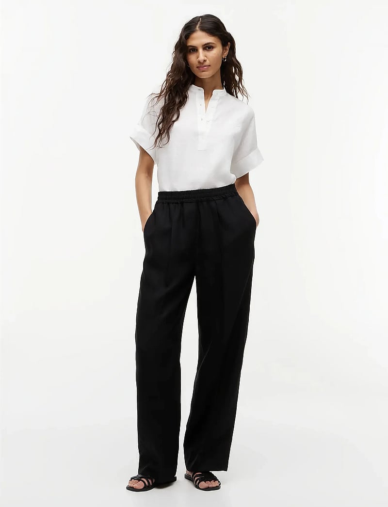 Tommy Hilfiger - SUMMER LOYCELL LOOSE STR PANT - leinenhosen - black - 3