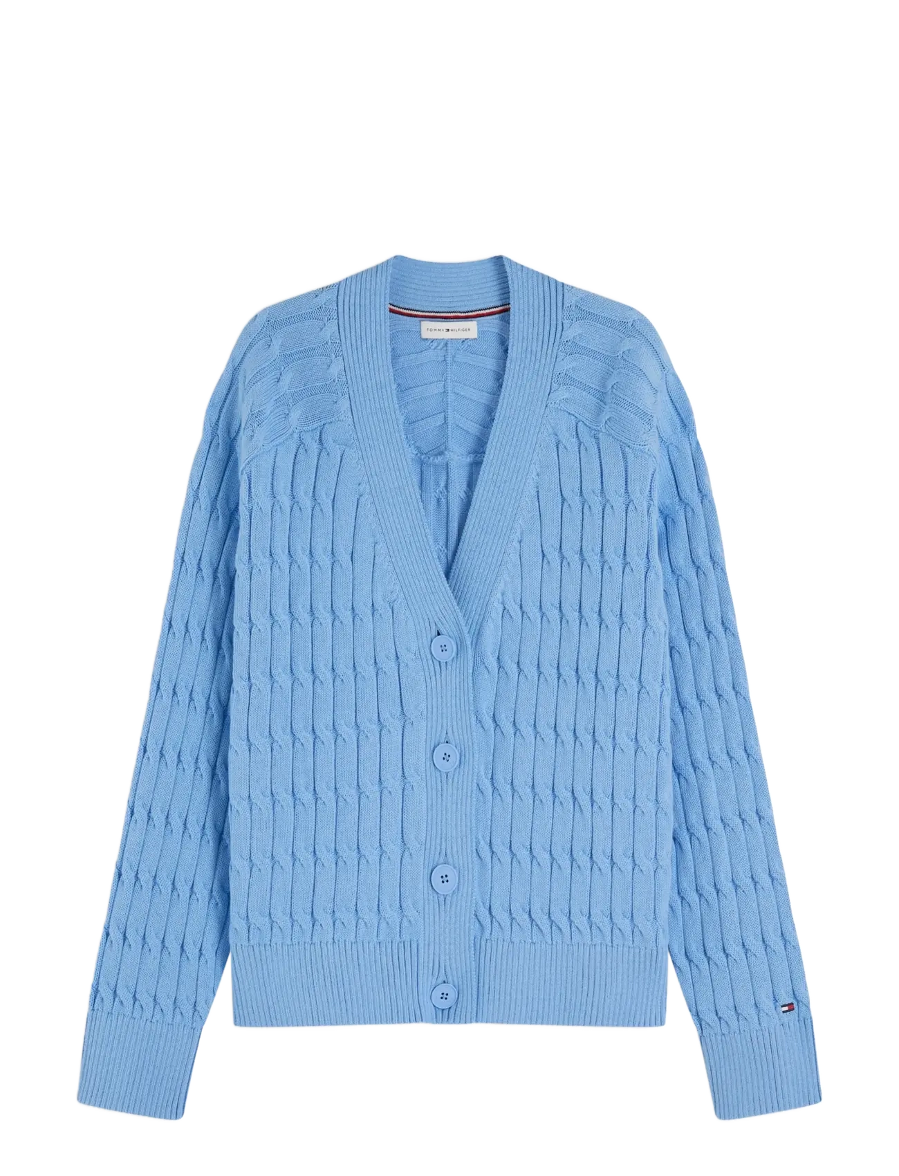 Tommy Hilfiger - MID GG CABLE V-NK LS CARDI - vessel blue - 1