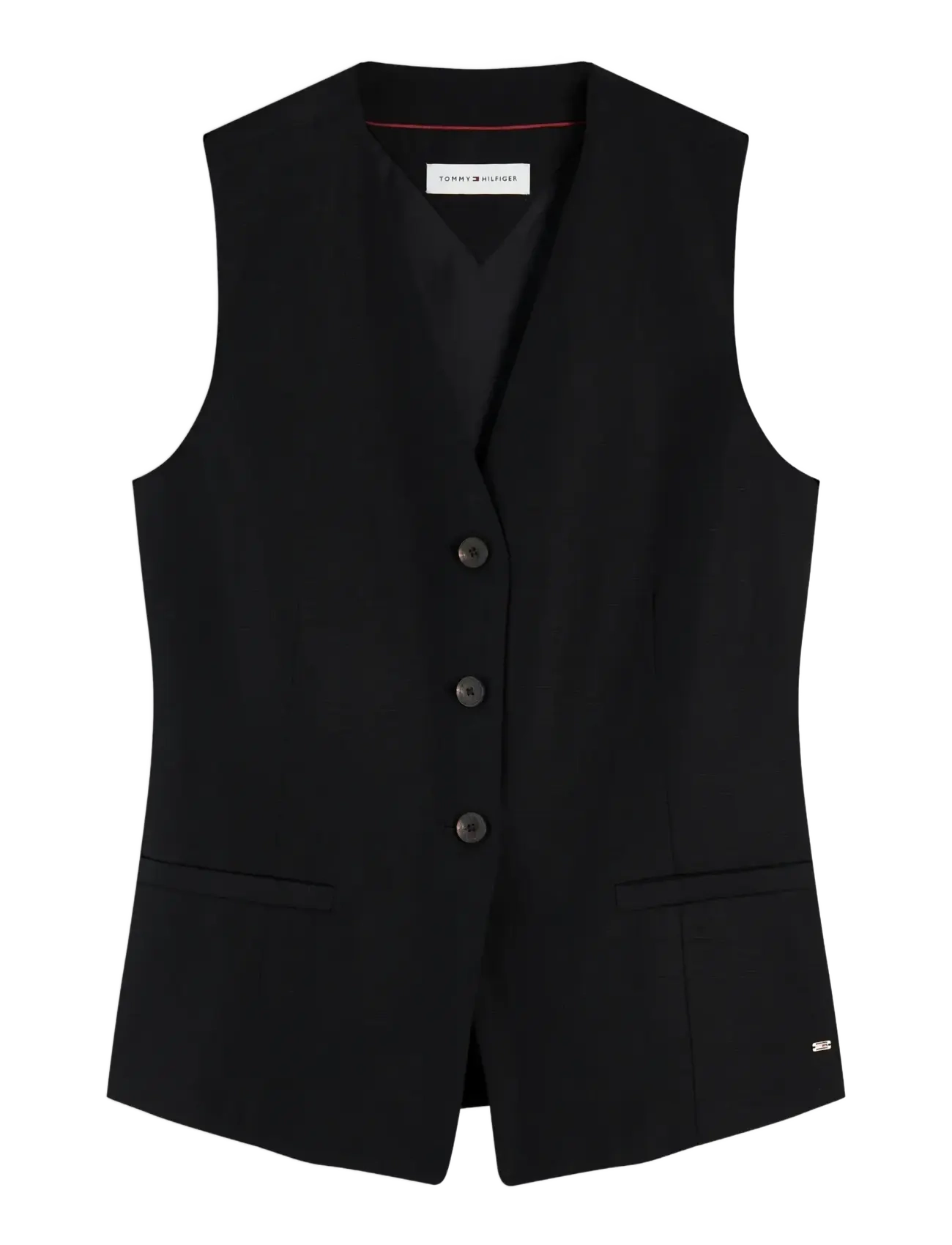 Tommy Hilfiger SUMMER LYOCELL LONG WAISTCOAT - Tøj - BLACK / black