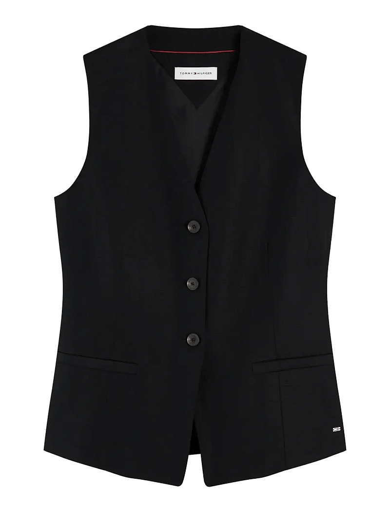 Tommy Hilfiger - SUMMER LYOCELL LONG WAISTCOAT - veste - black - 1