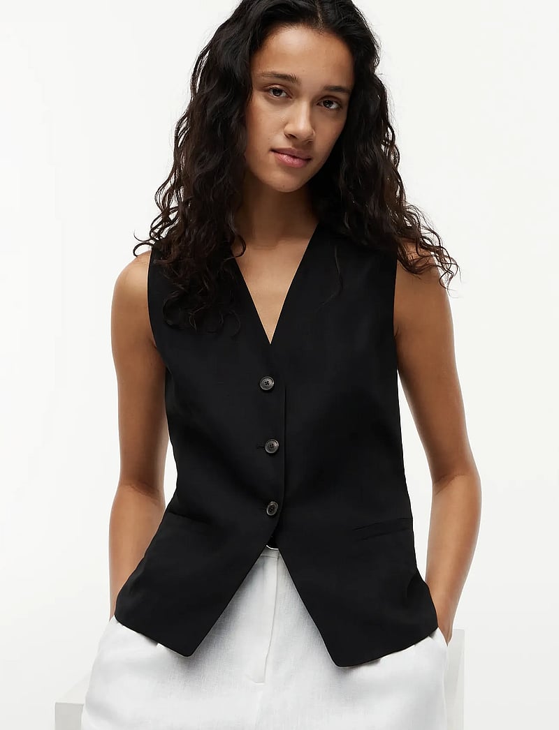 Tommy Hilfiger - SUMMER LYOCELL LONG WAISTCOAT - veste - black - 3