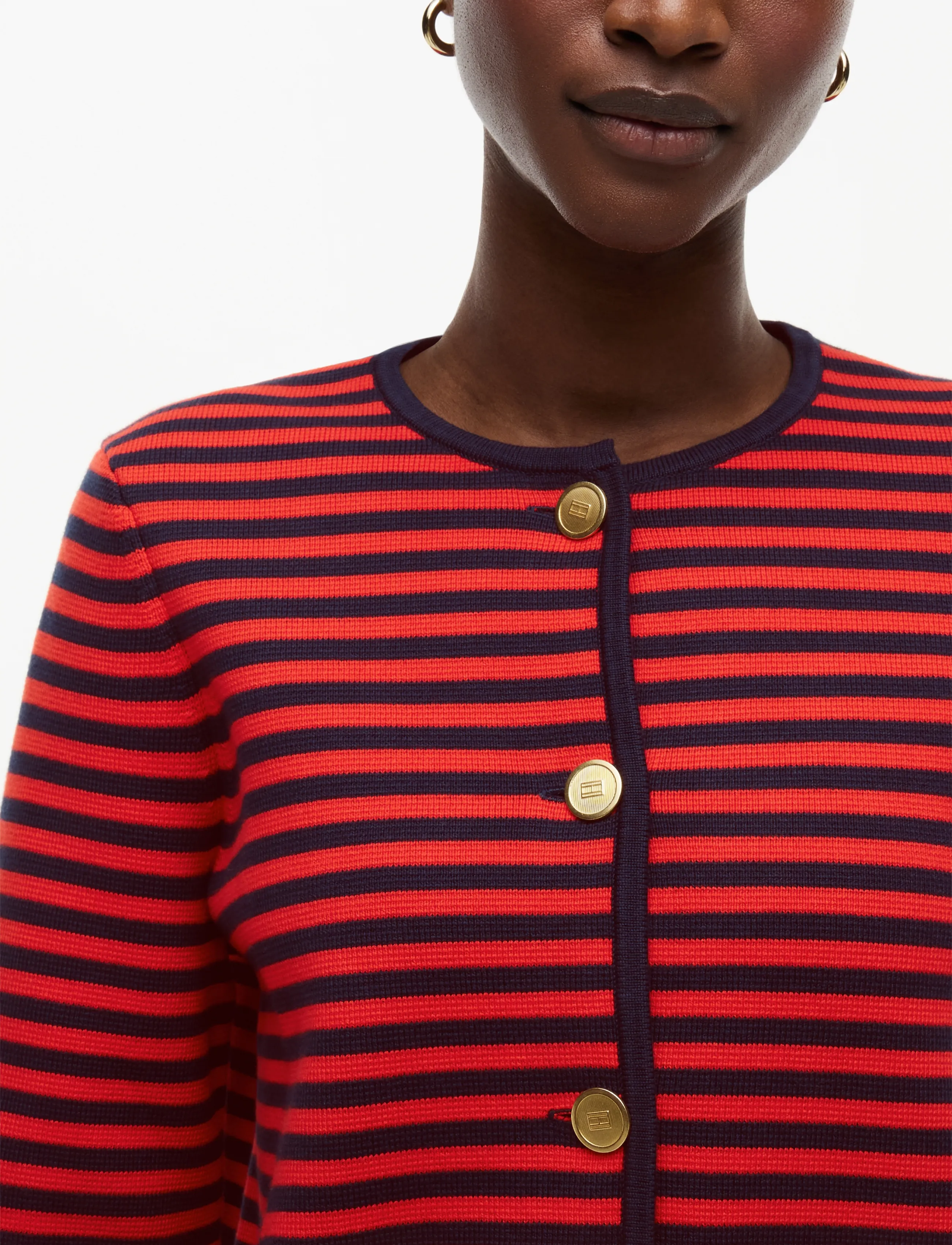 Gold Button Ls Cardi 3