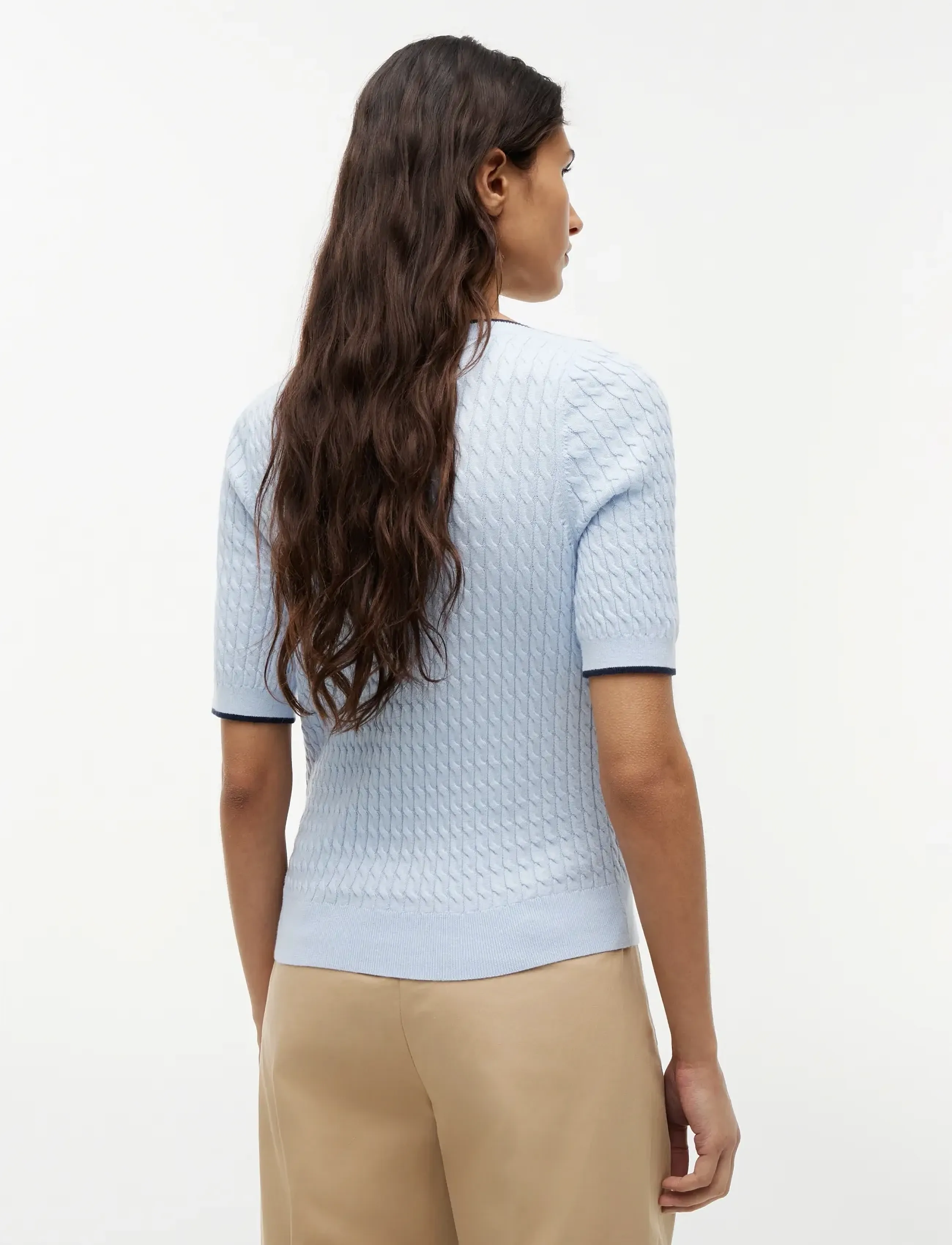 Tommy Hilfiger - FINE GG CABLE BOAT NK S/S - striktrøjer - breezy blue - 2