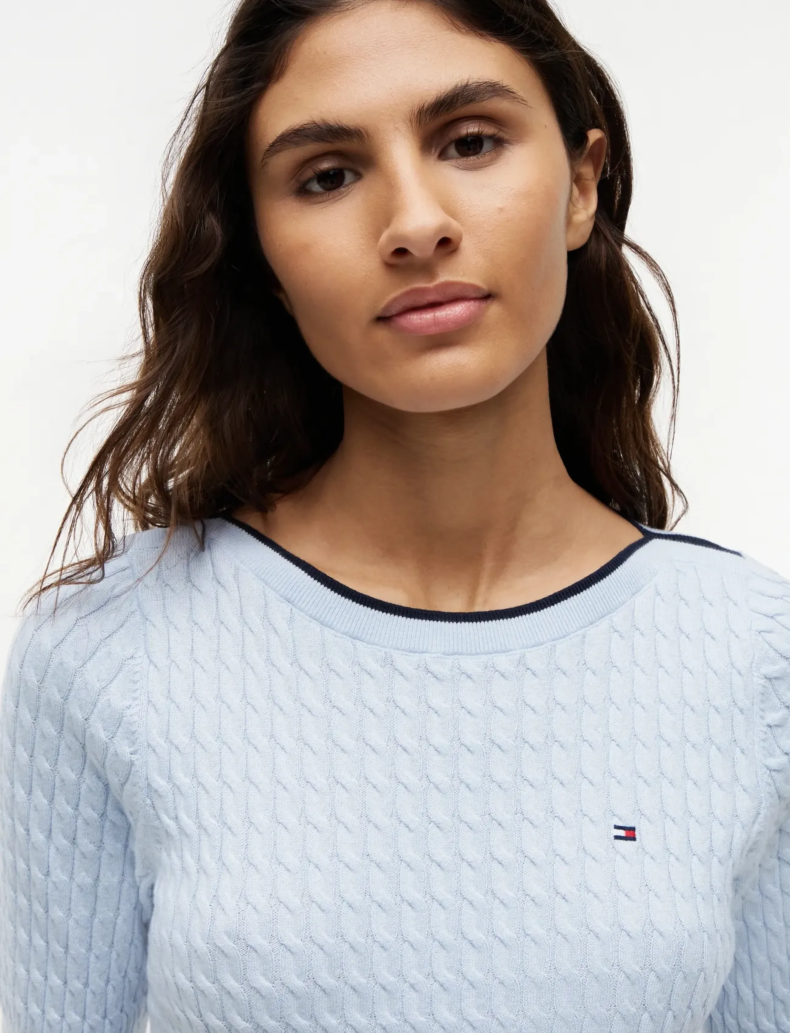 Tommy Hilfiger - FINE GG CABLE BOAT NK S/S - striktrøjer - breezy blue - 3