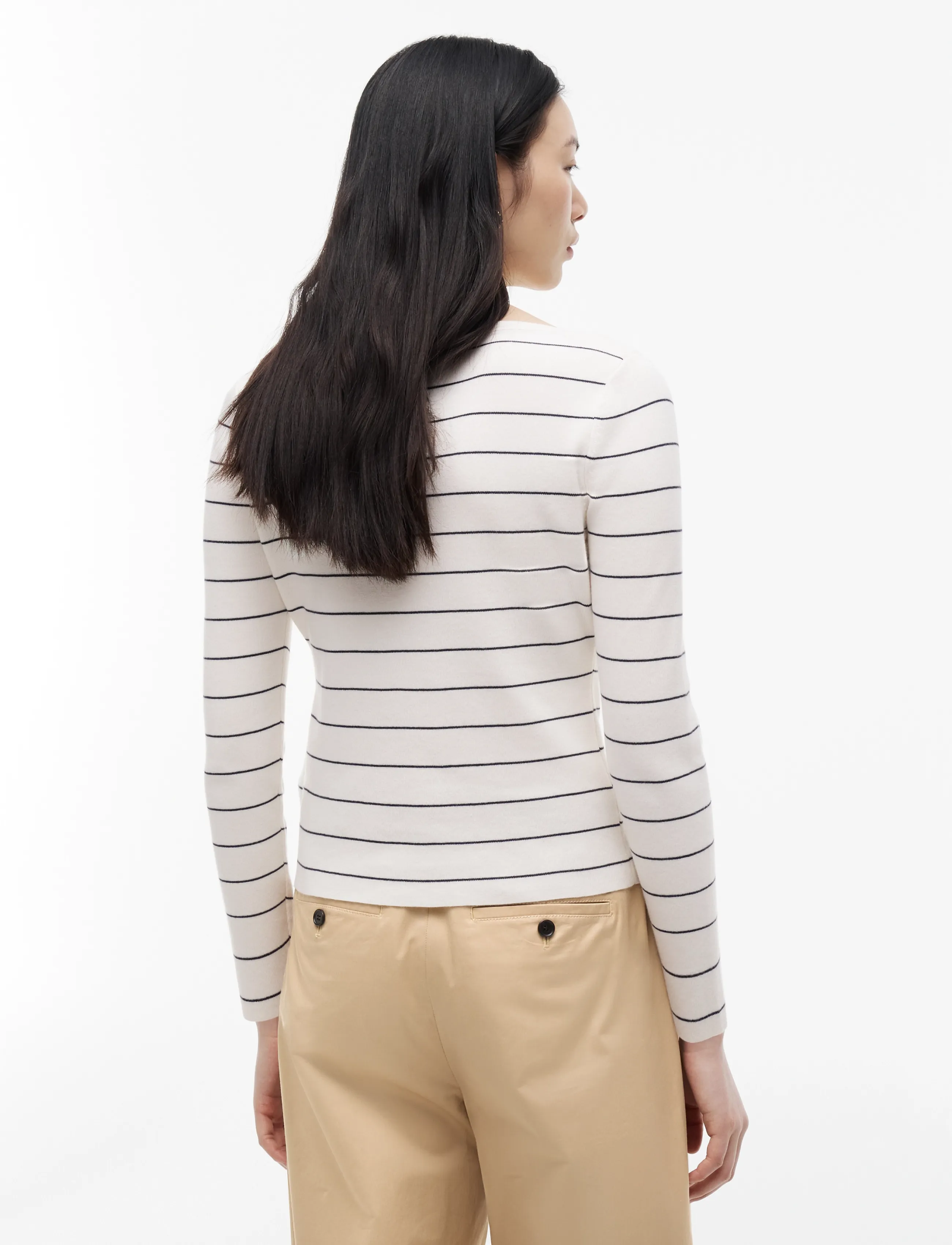 Tommy Hilfiger - FULL NEEDLE BOAT-NK LS SWT - pullover - ivory petal dark n navy stp - 2