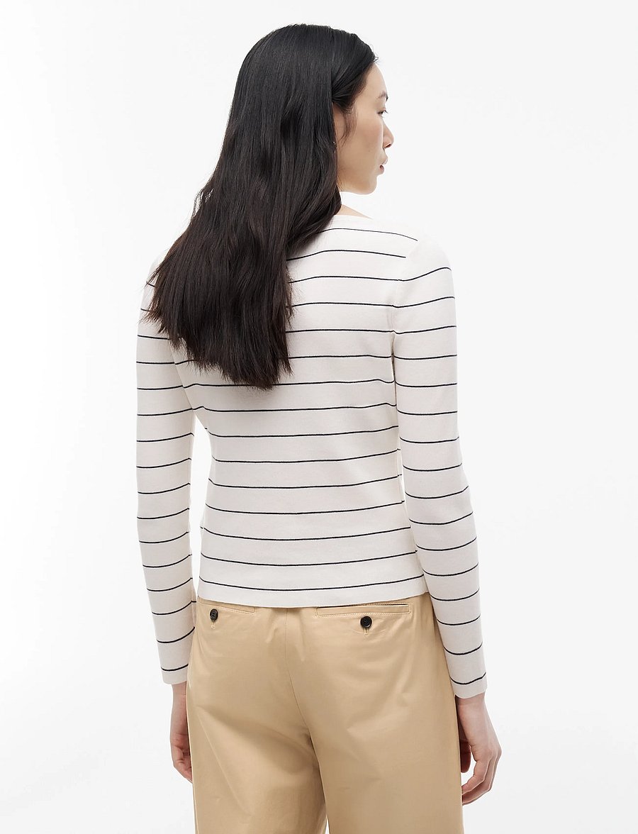 Tommy Hilfiger - FULL NEEDLE BOAT-NK LS SWT - ivory petal dark n navy stp - 2